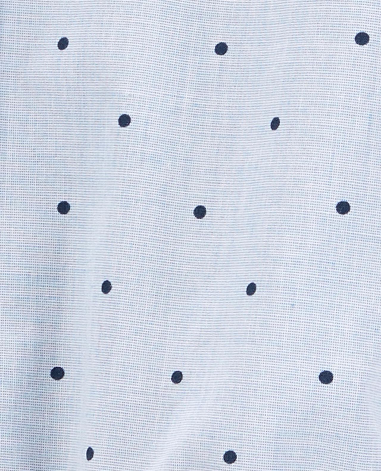 Baby Boy Gingham Print Button-Front Bodysuit - Image 5