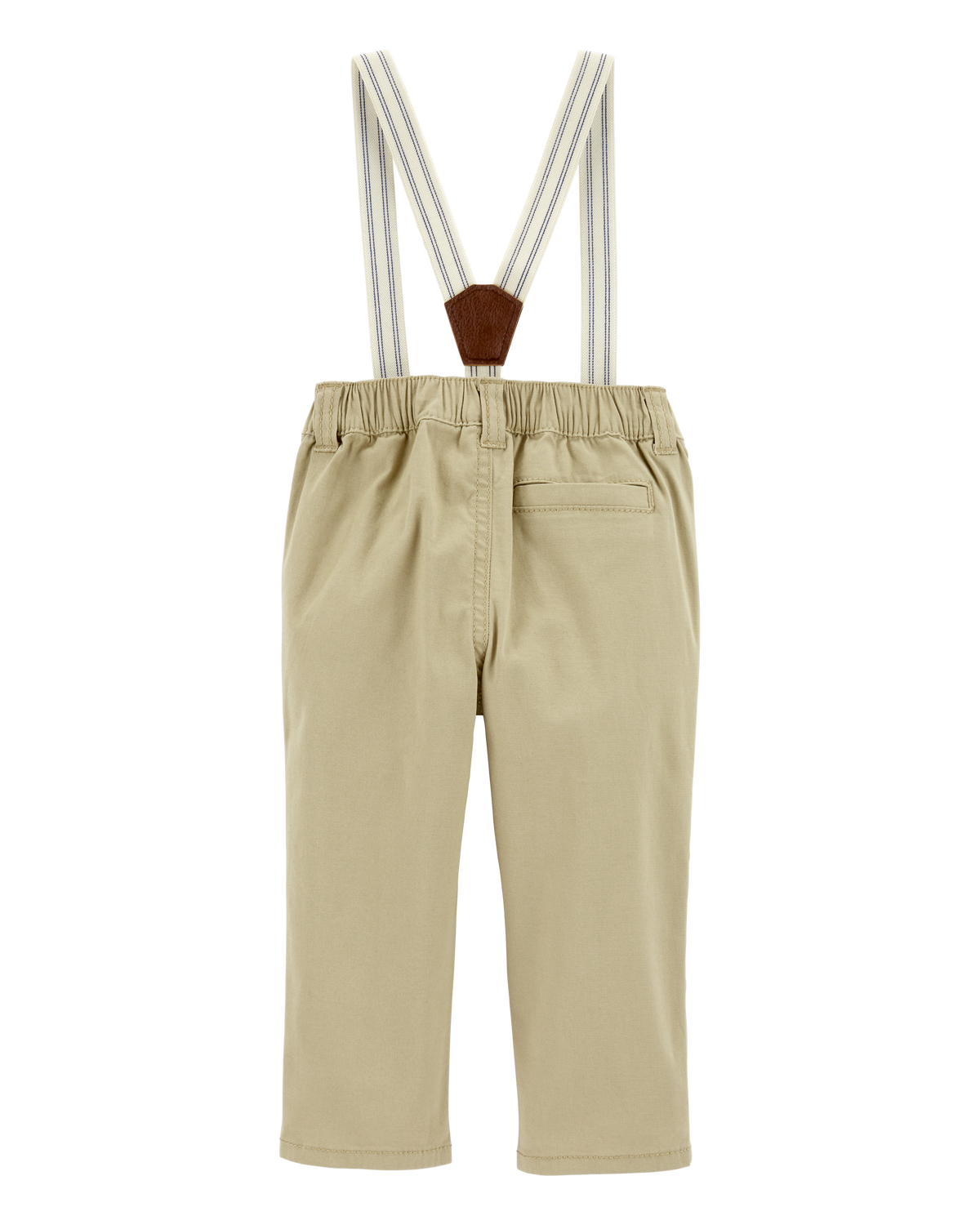 Baby Boy Twill Suspender Pants - Khaki - Image 2