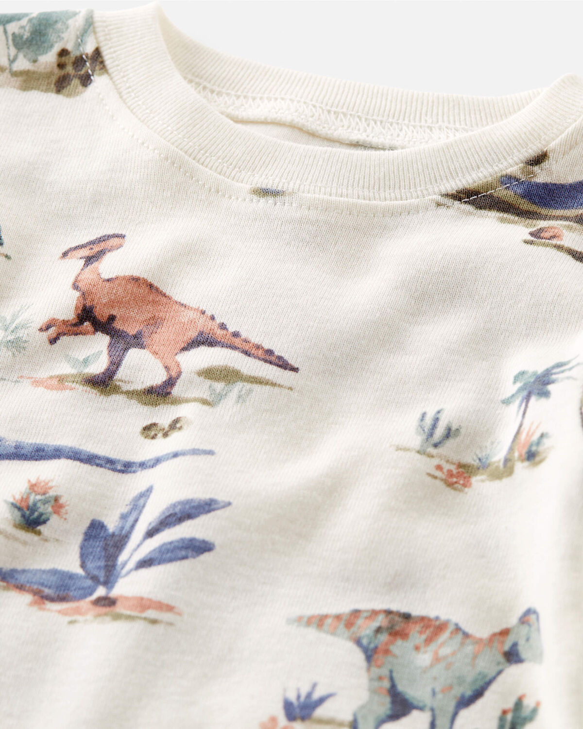Baby Dinosaur Print Organic Cotton Pajamas Set - Image 2