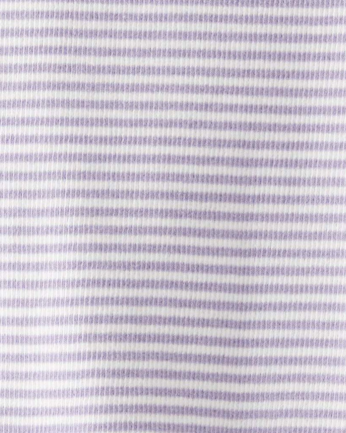 Baby Girl Striped Organic Cotton Pajamas Set - Image 3