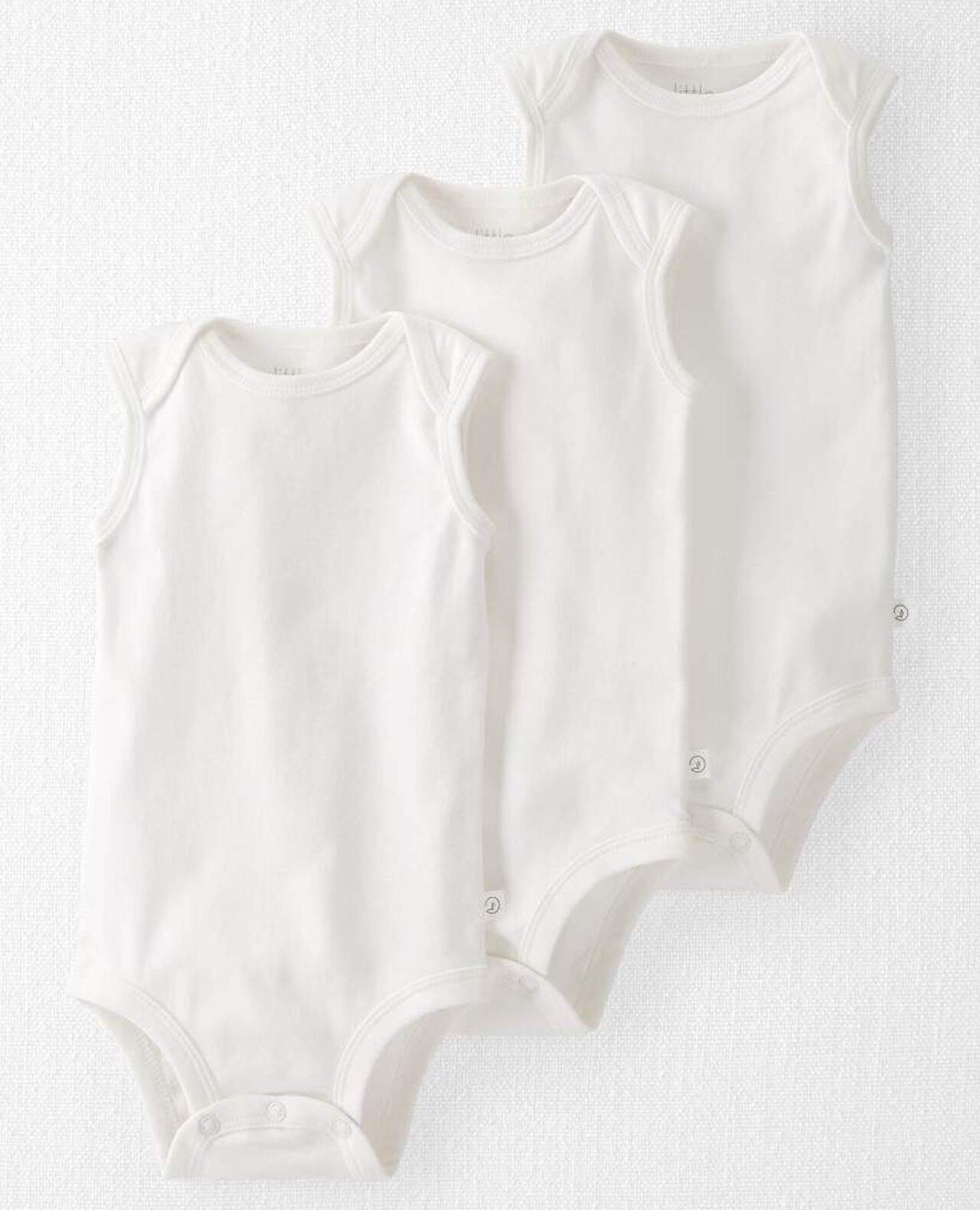 Baby 3-Pack Organic Cotton Bodysuits - Image 4