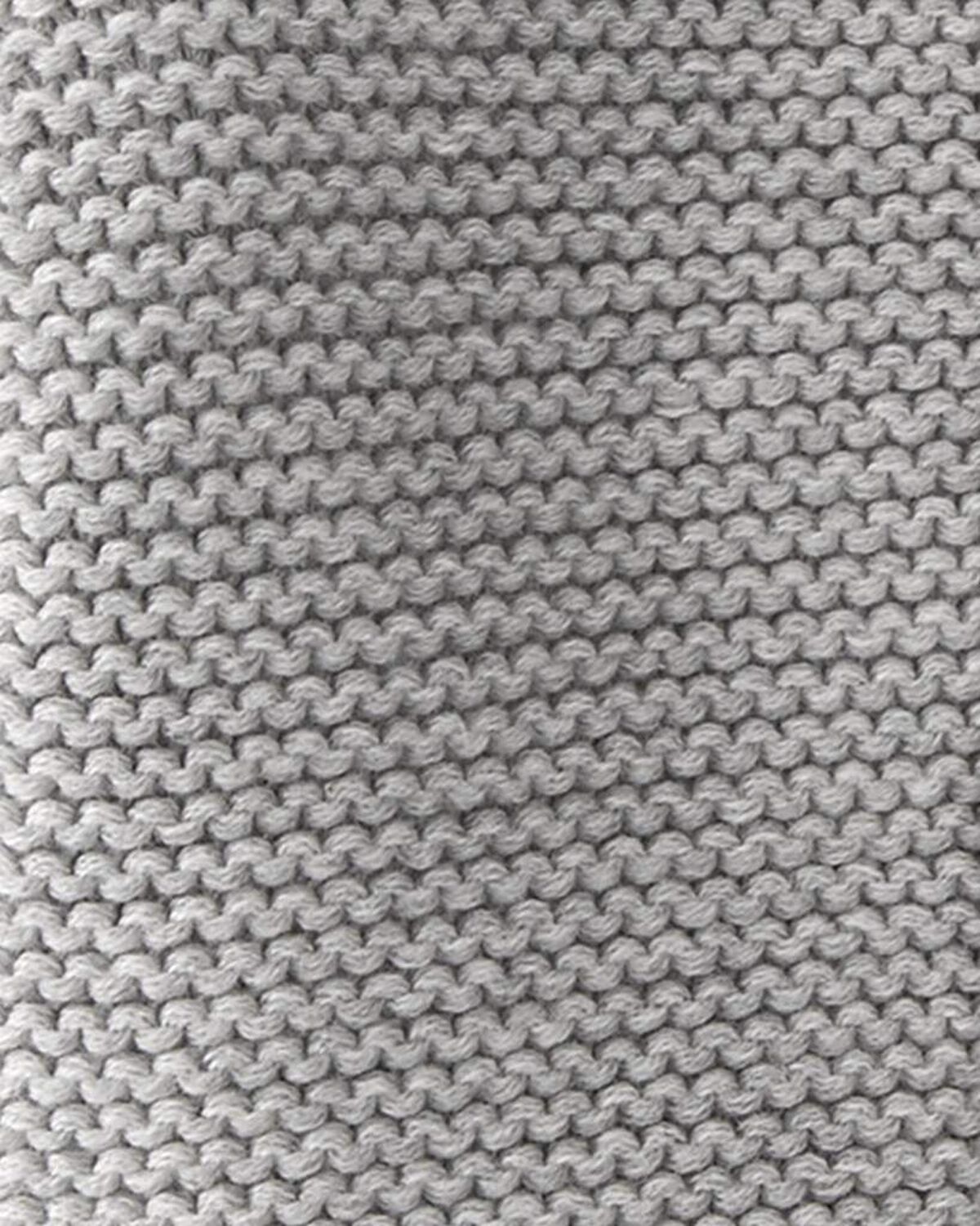 Baby Organic Cotton Signature Stitch Cardigan - Grey - Image 2