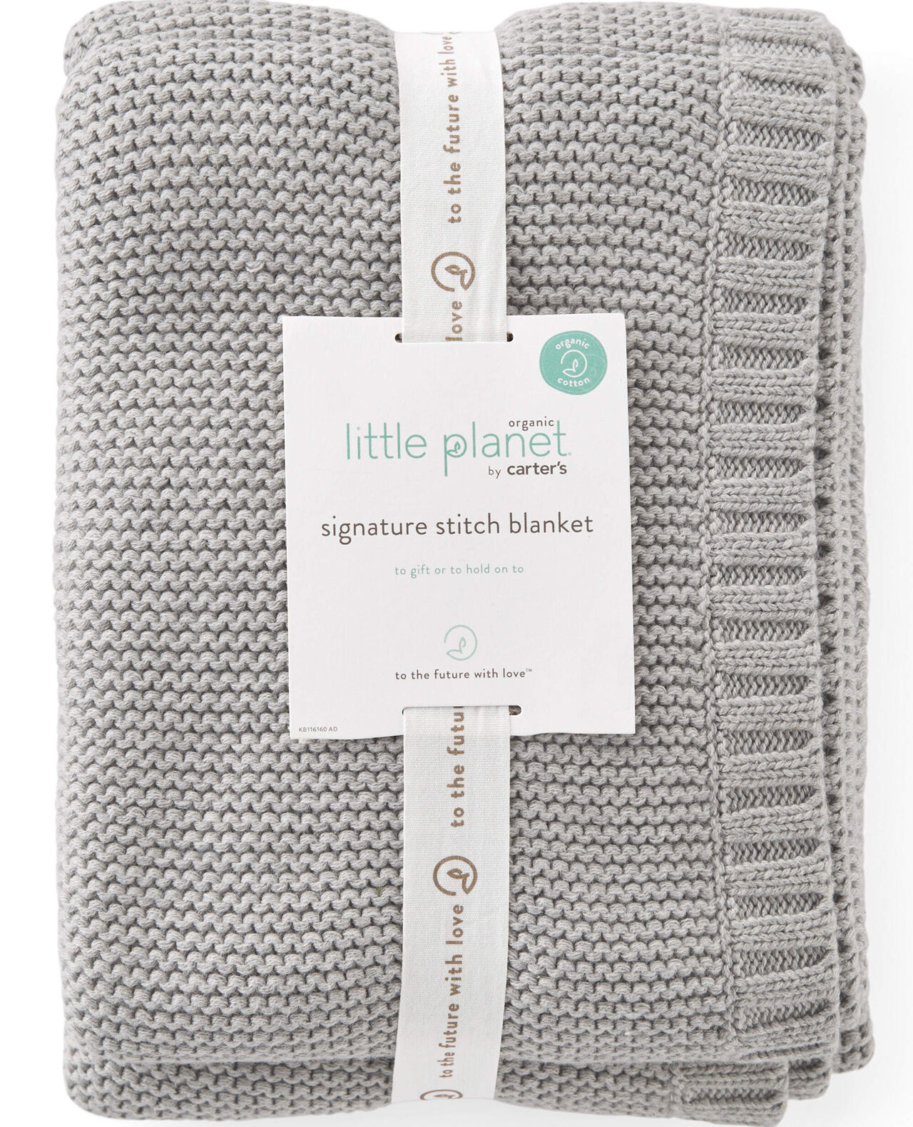 Baby Organic Cotton Textured Knit Blanket in Cream - Image 6
