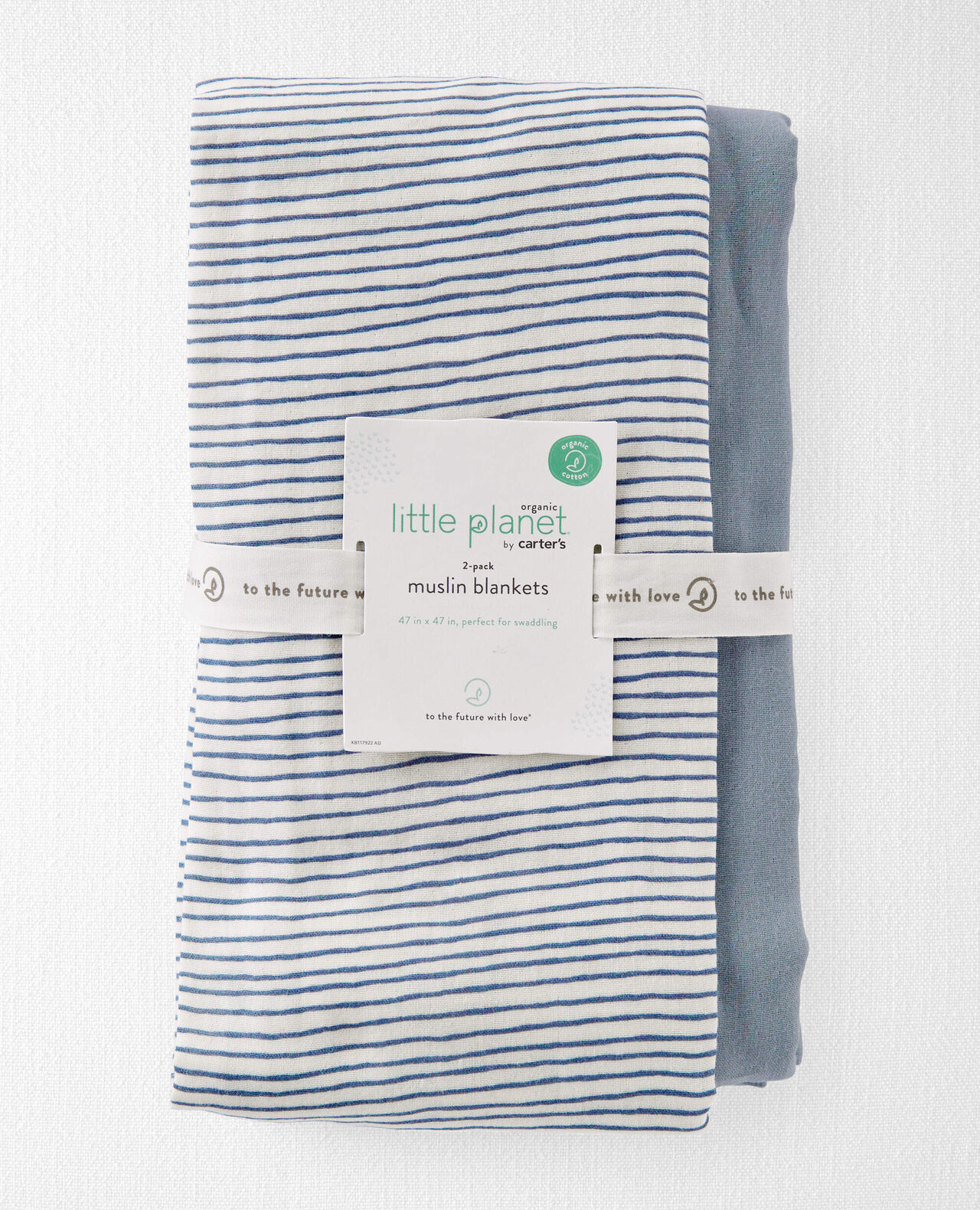 Baby 2-Pack Organic Cotton Muslin Swaddle Blankets - Image 4
