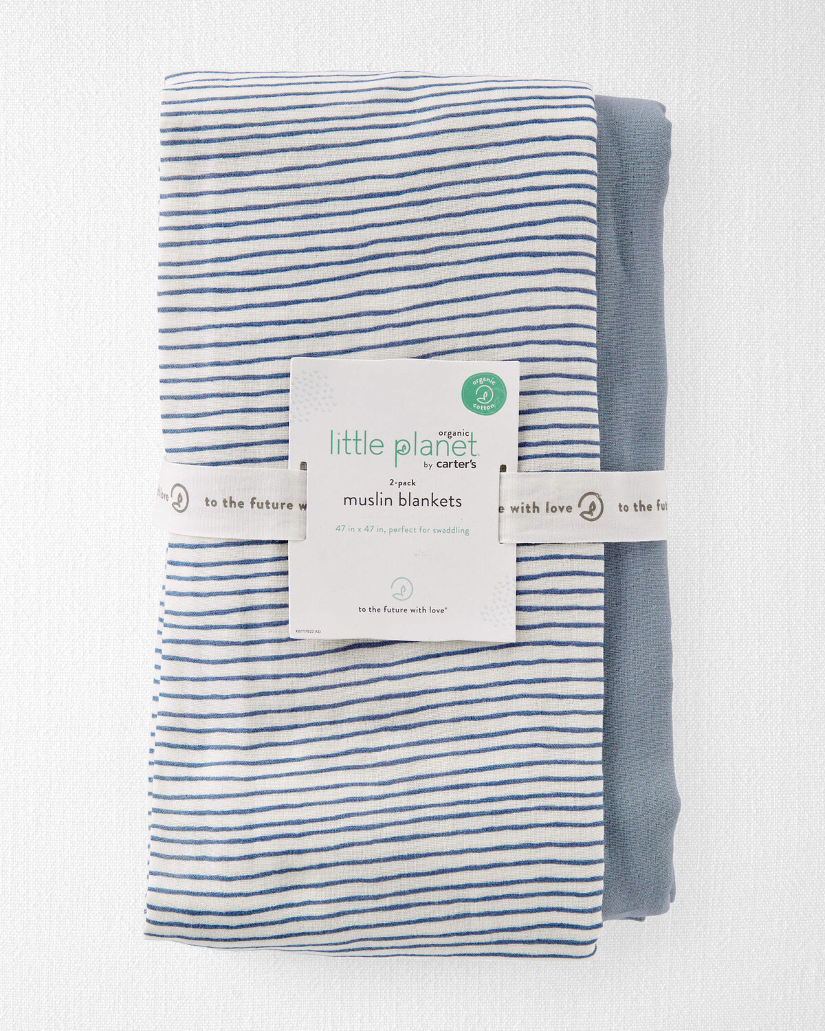 Baby 2-Pack Organic Cotton Muslin Swaddle Blankets - Image 3