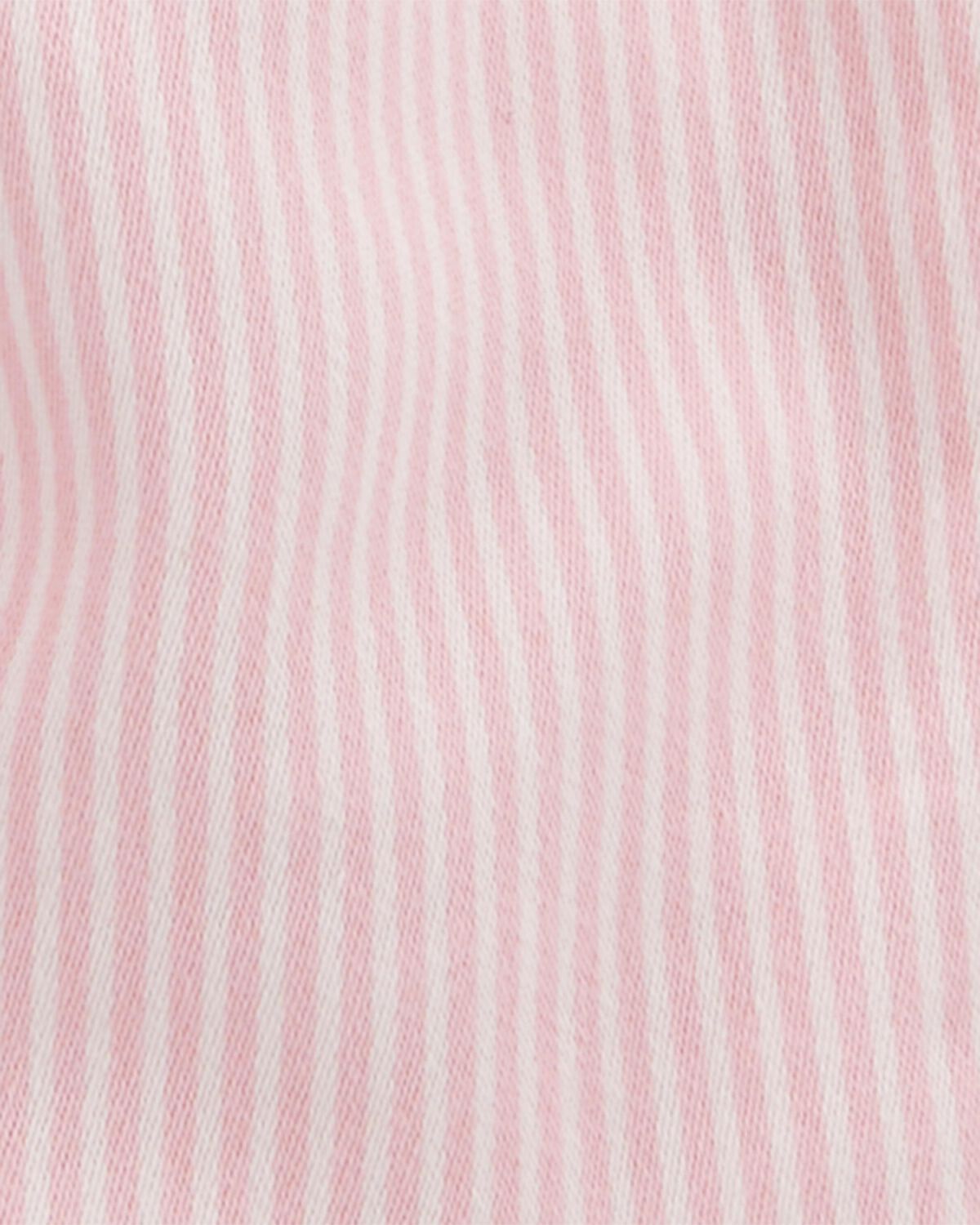 Baby Knit Denim Hickory Stripe Overalls - Pink - Image 3