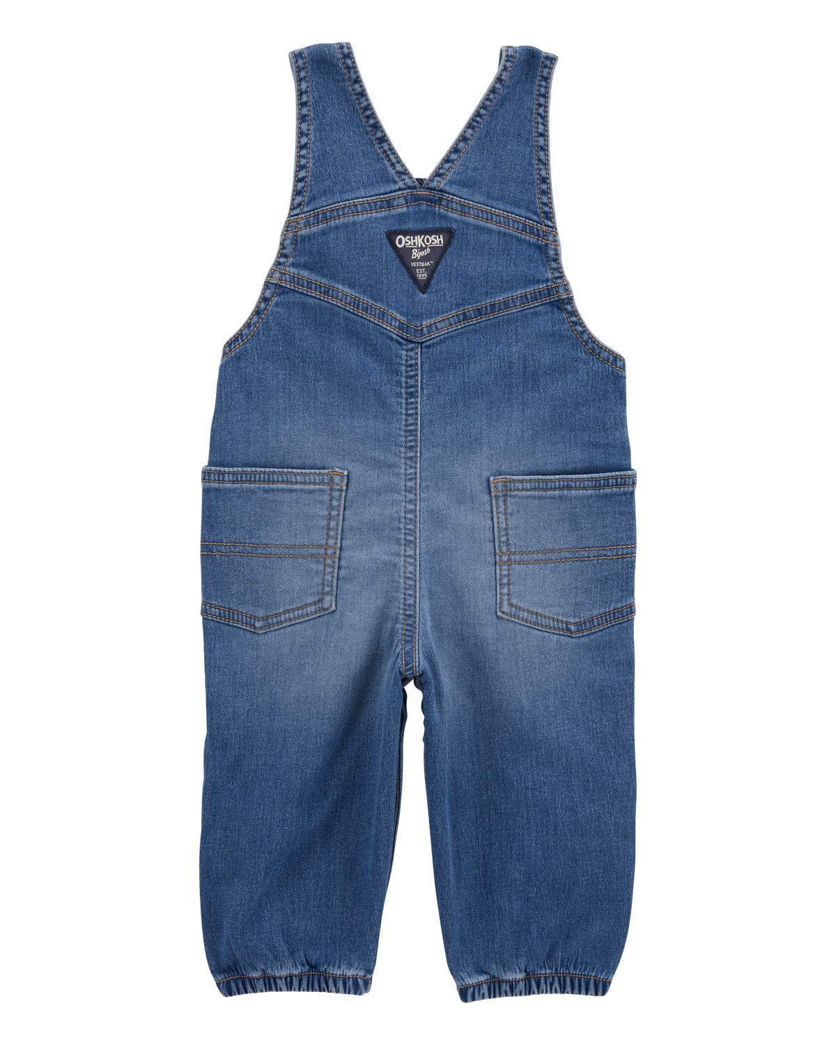 Baby Knit-Like Denim Overalls - Medium Wash - Image 2