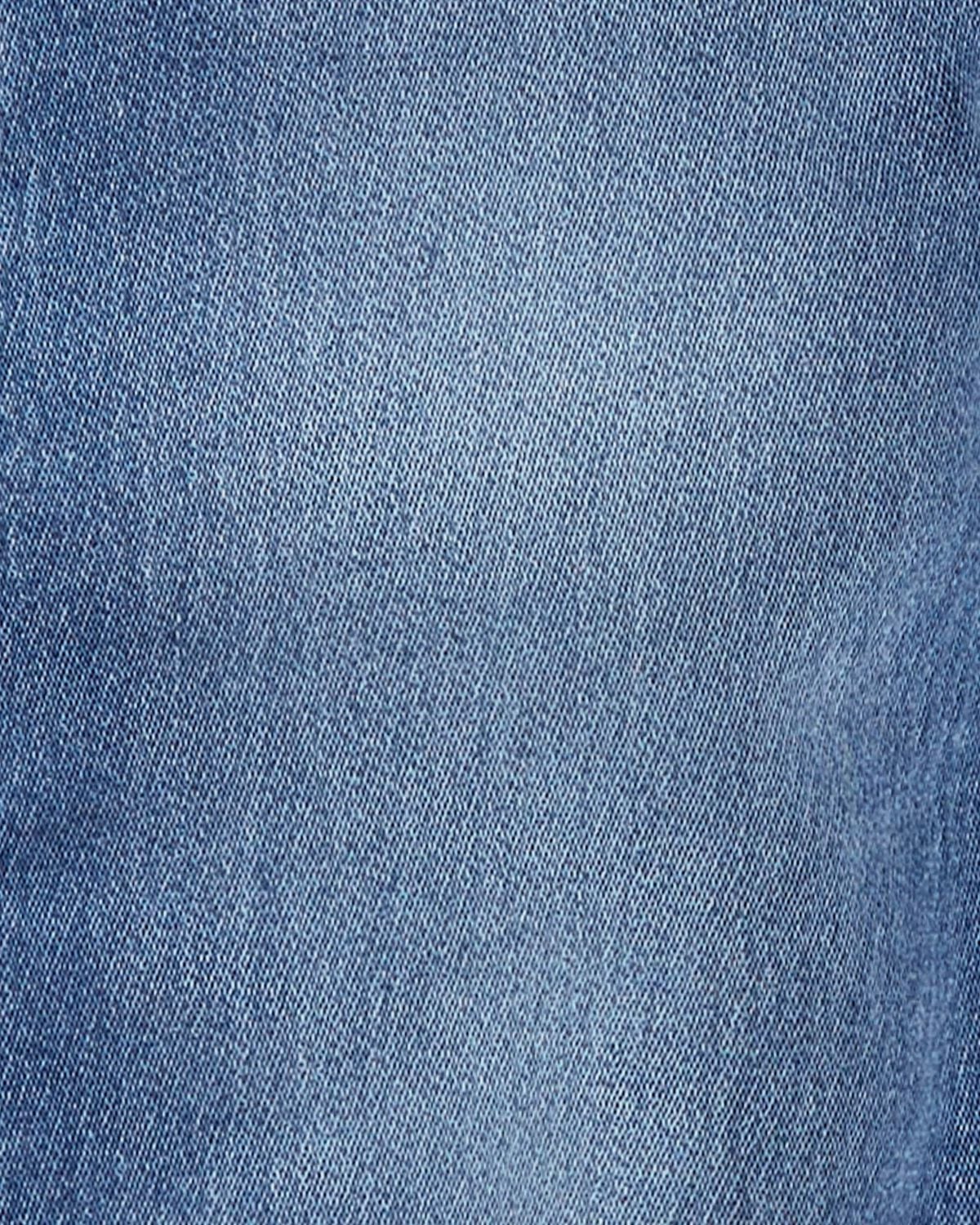 Baby Knit-Like Denim Overalls - Medium Wash - Image 4
