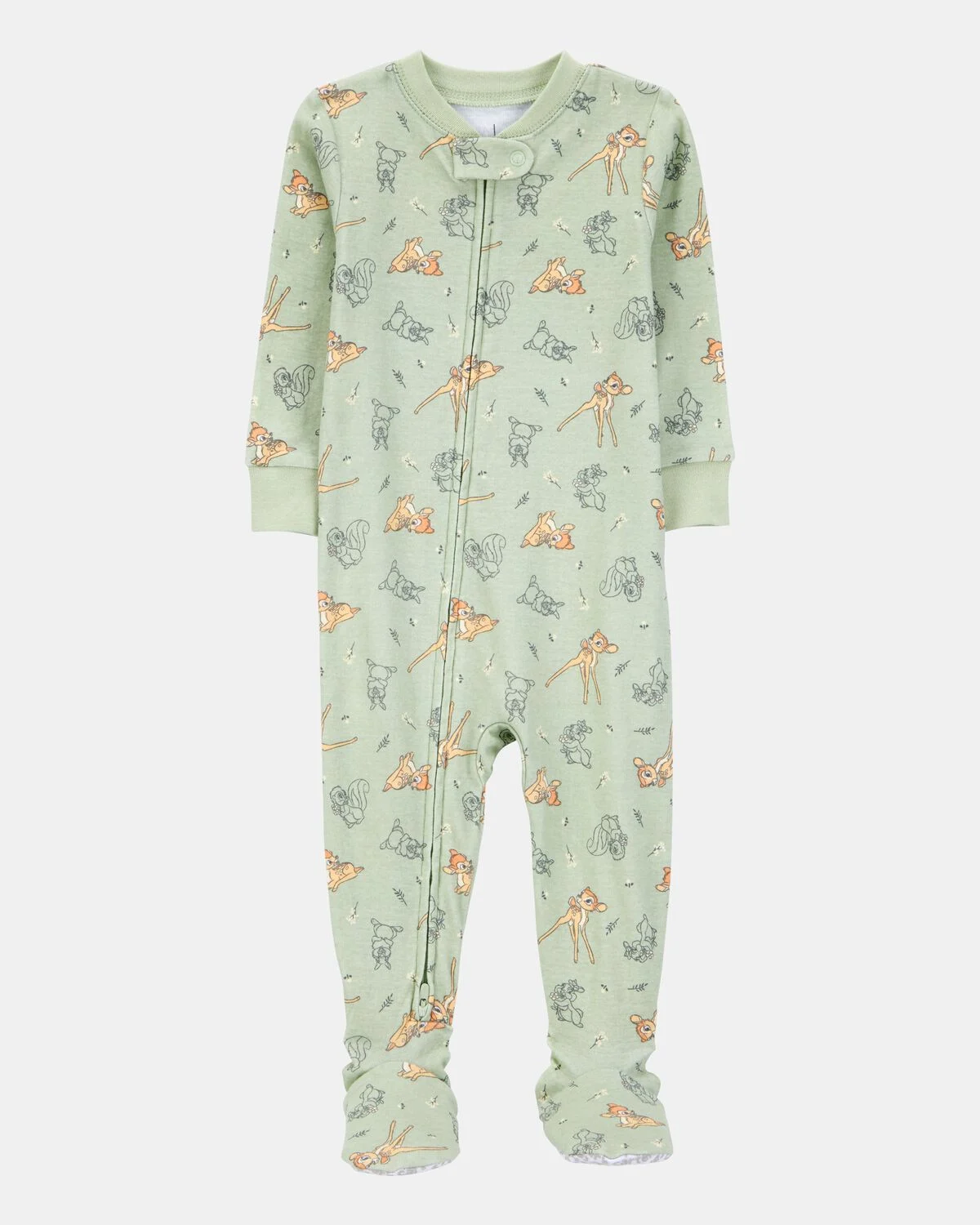 Baby Girl Bambi Snug Fit Cotton Footie 1-Piece Pajamas