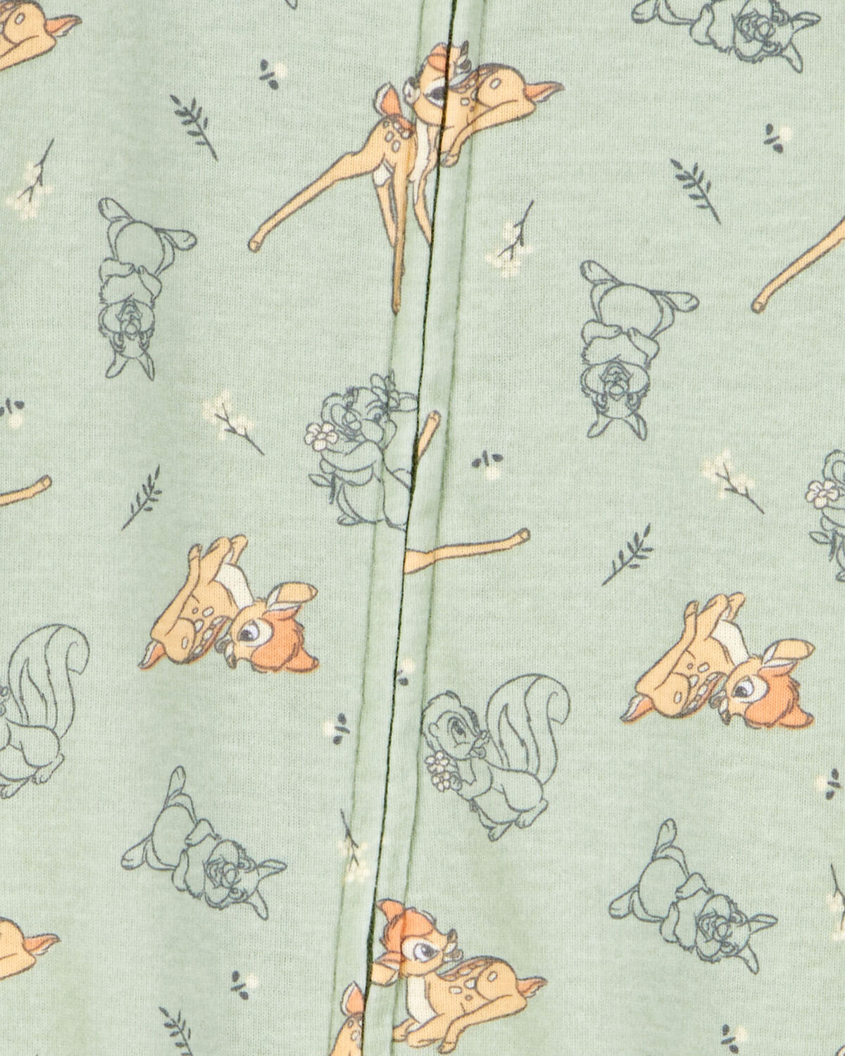 Baby Girl Bambi Snug Fit Cotton Footie 1-Piece Pajamas - Image 2