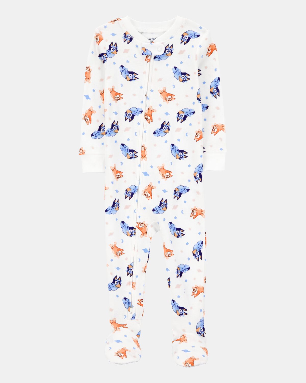Baby Bluey Snug Fit Cotton Footie 1-Piece Pajamas