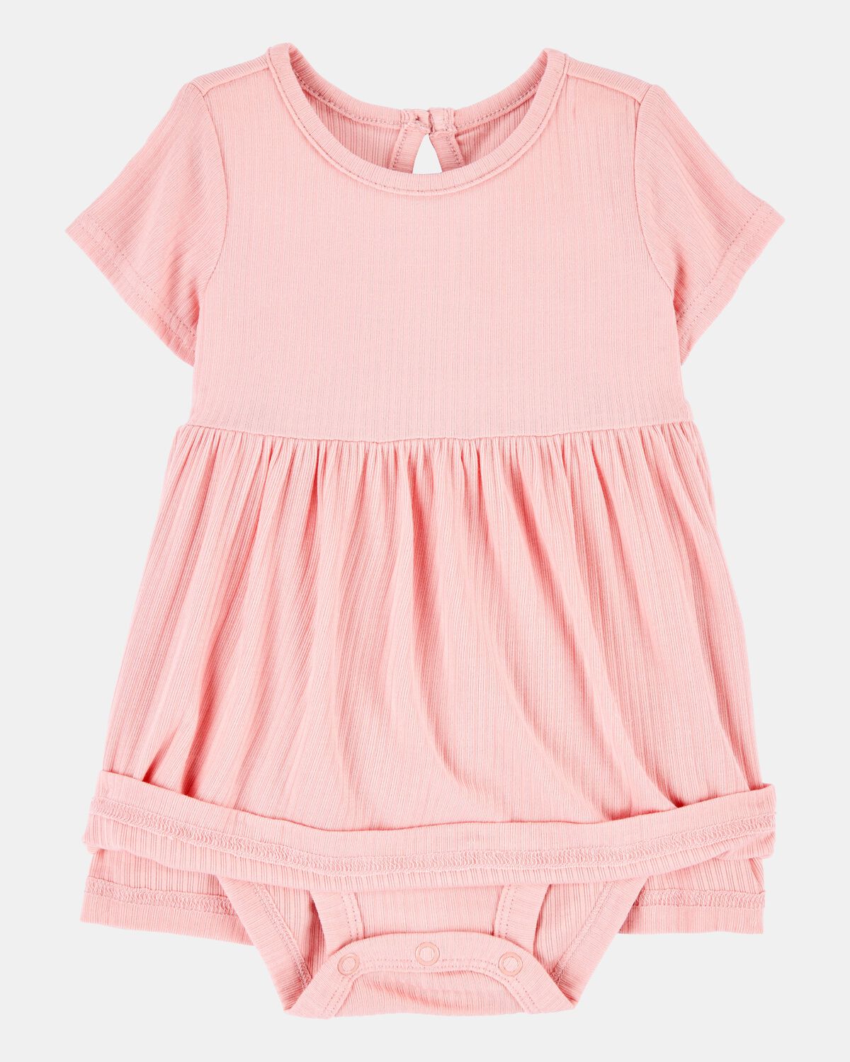 Baby Girl Solid PurelySoft Bodysuit Dress - Pink - Image 2