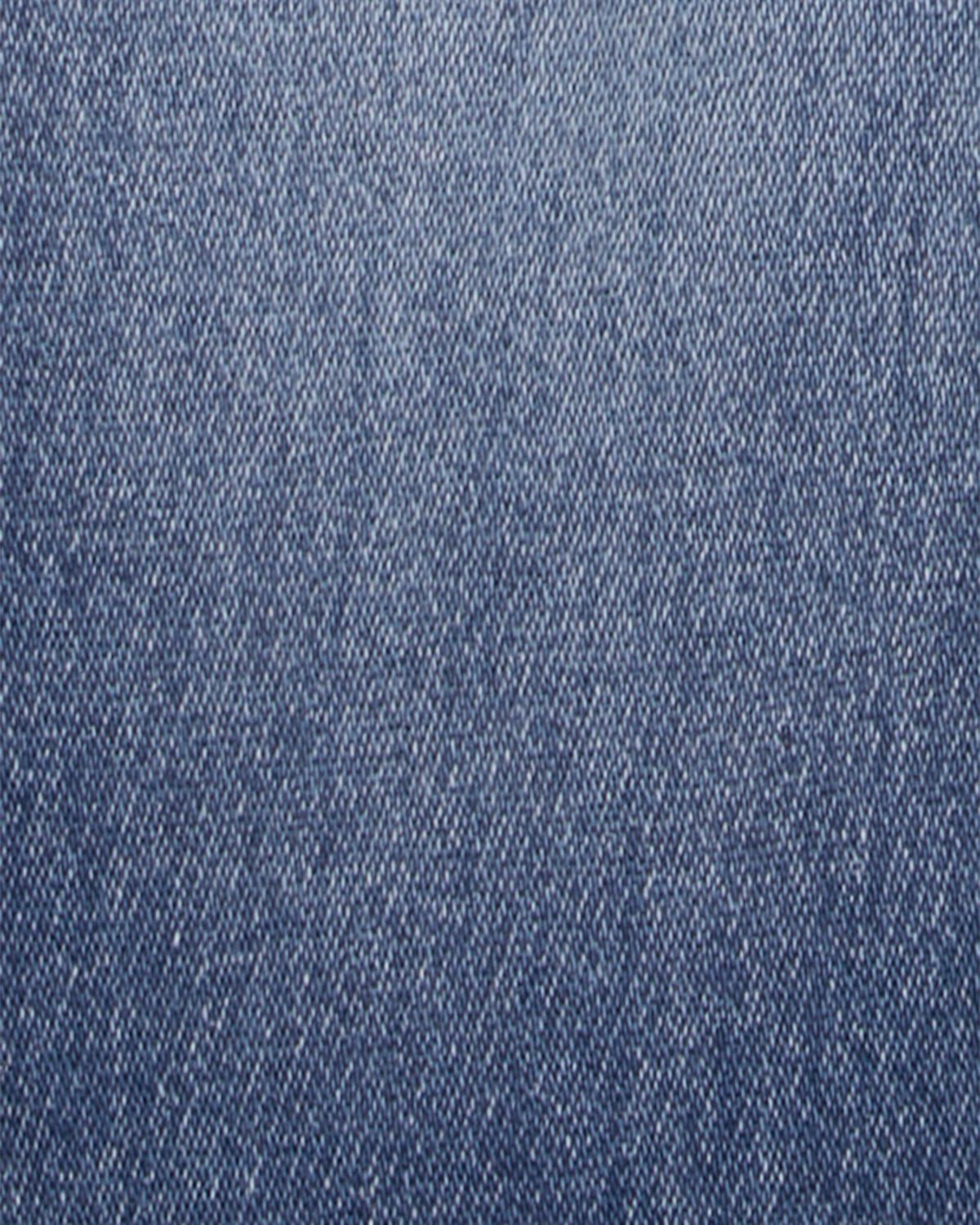 Baby Knit-Denim Suspender Pants - Blue - Image 3