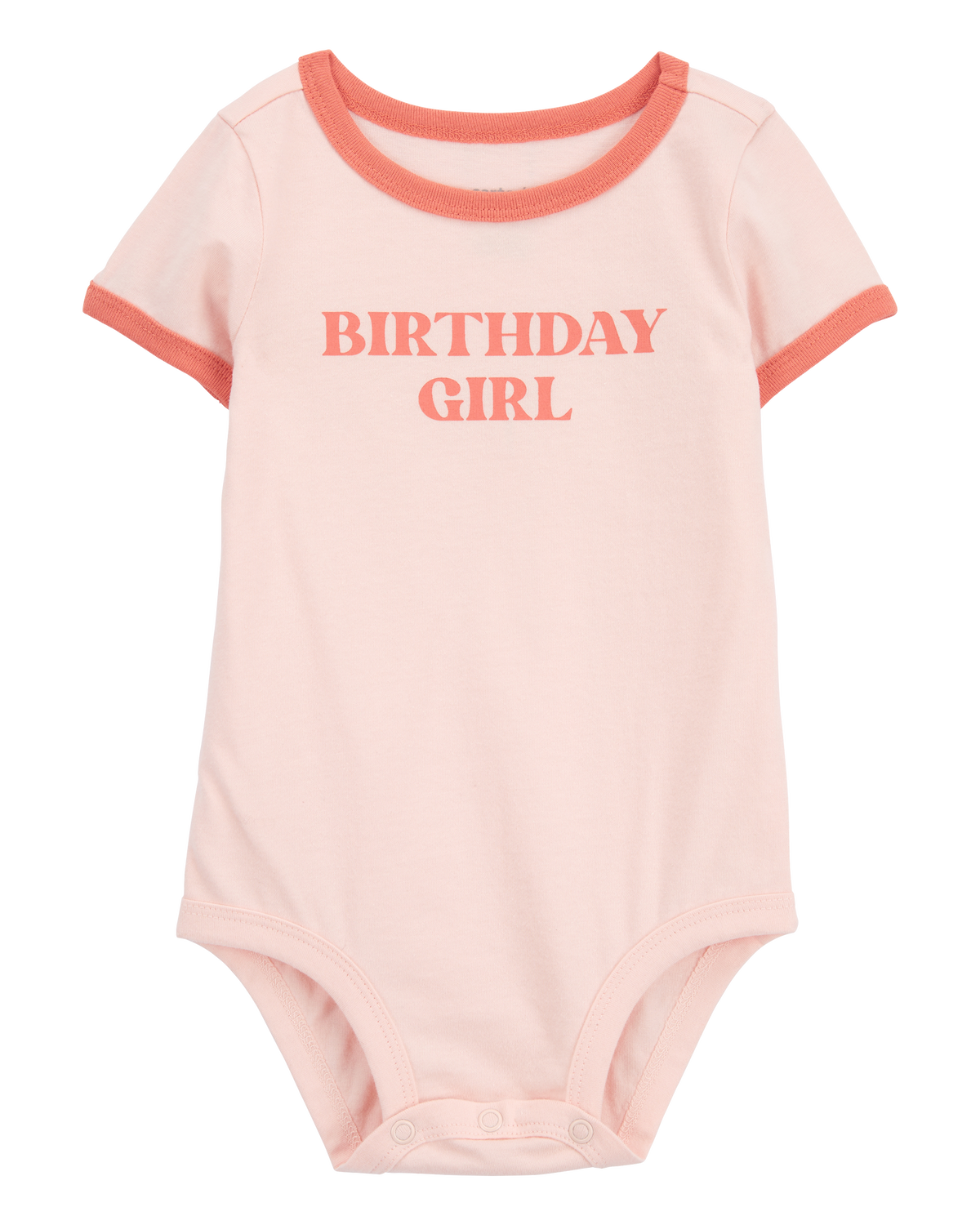 Baby Birthday Girl Short-Sleeve Bodysuit - Pink