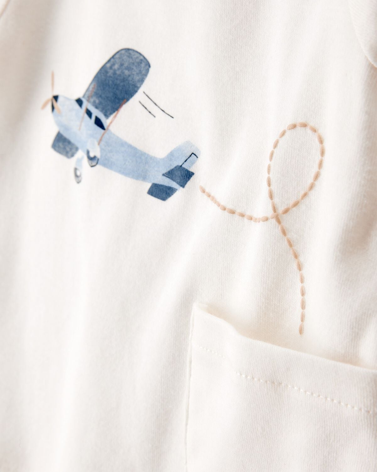 Baby 4-Piece Airplane Print Outfit Set - Blue - Image 2