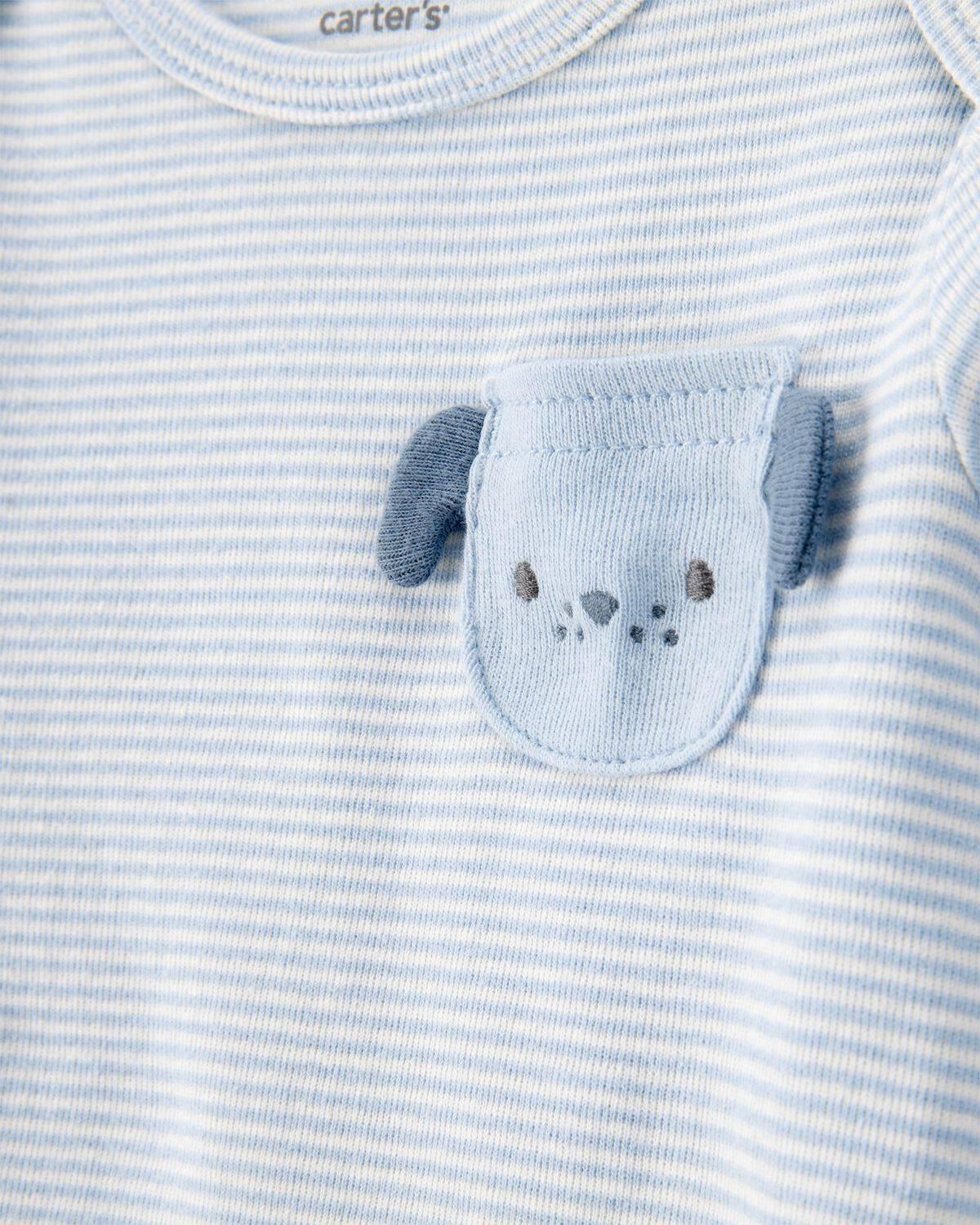 Baby 4-Piece Puppy Print Outfit Set - Blue - Image 2