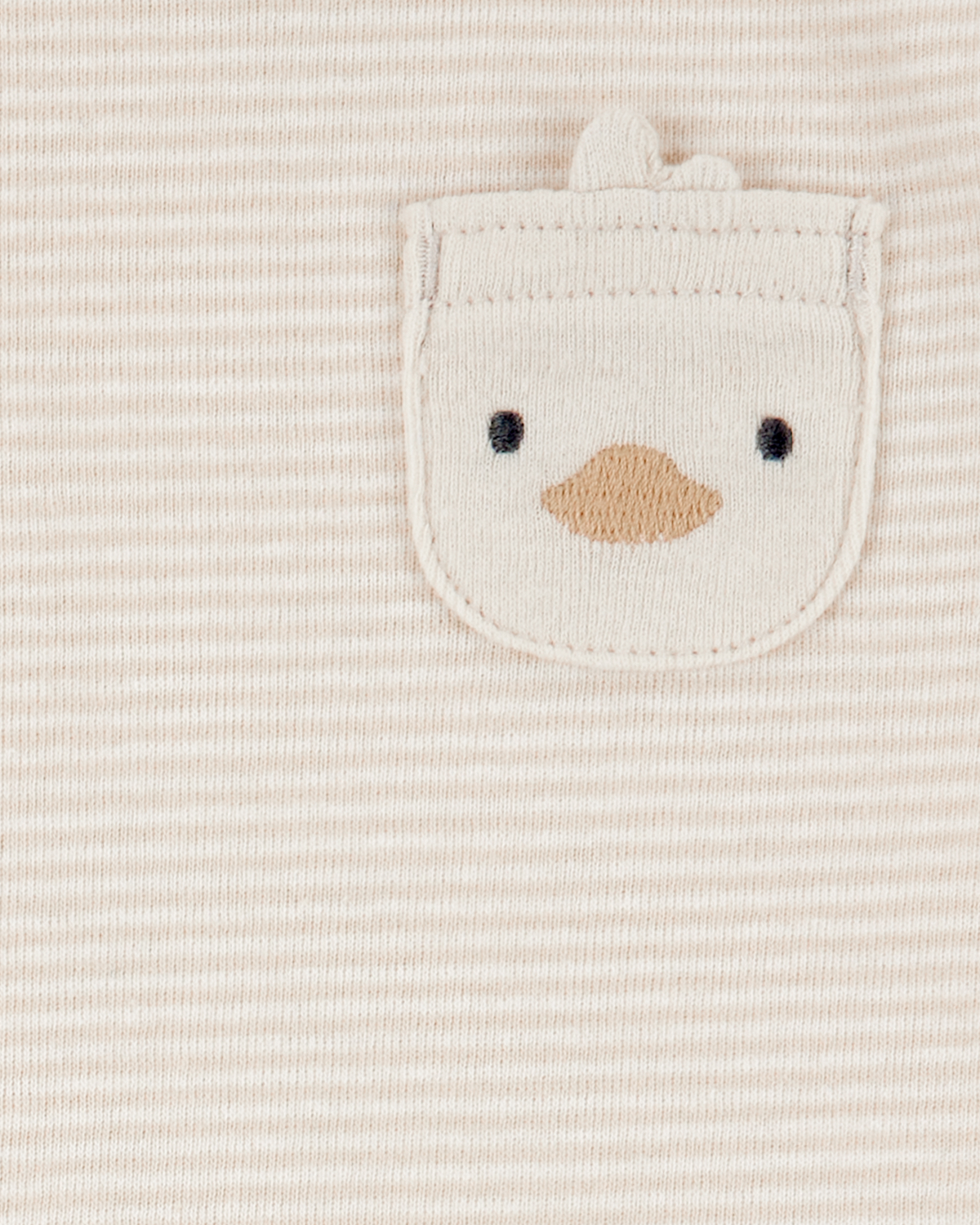 Baby 4-Piece Striped Duck Outfit Set - Brown - Image 3