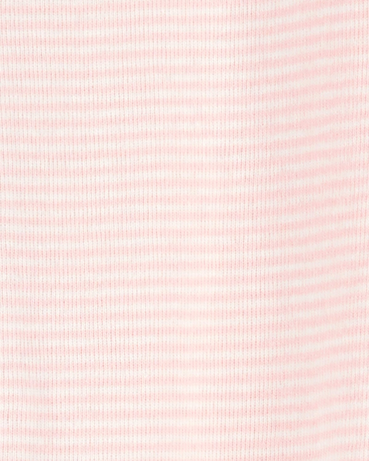 Baby Girl 2-Pack 2-Way Zip Cotton Sleep & Play Pajamas - White/Pink - Image 2