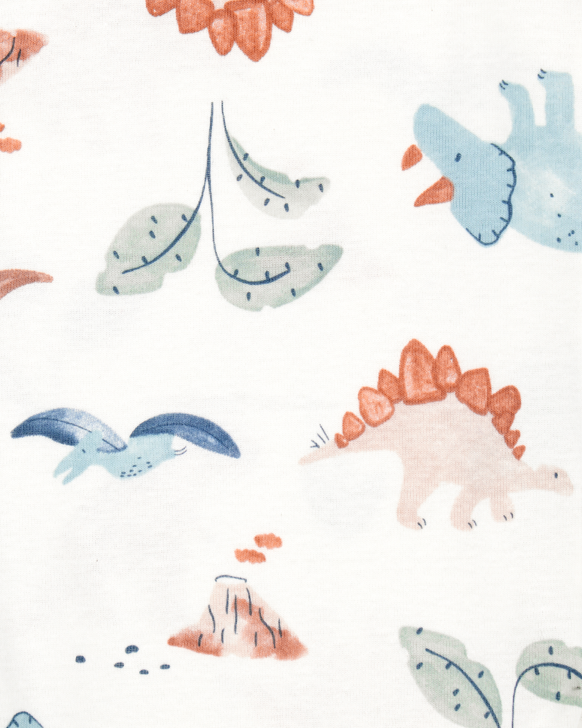 Baby Boy 5-Pack Dinosaur Short-Sleeve Cotton Bodysuits - Image 4