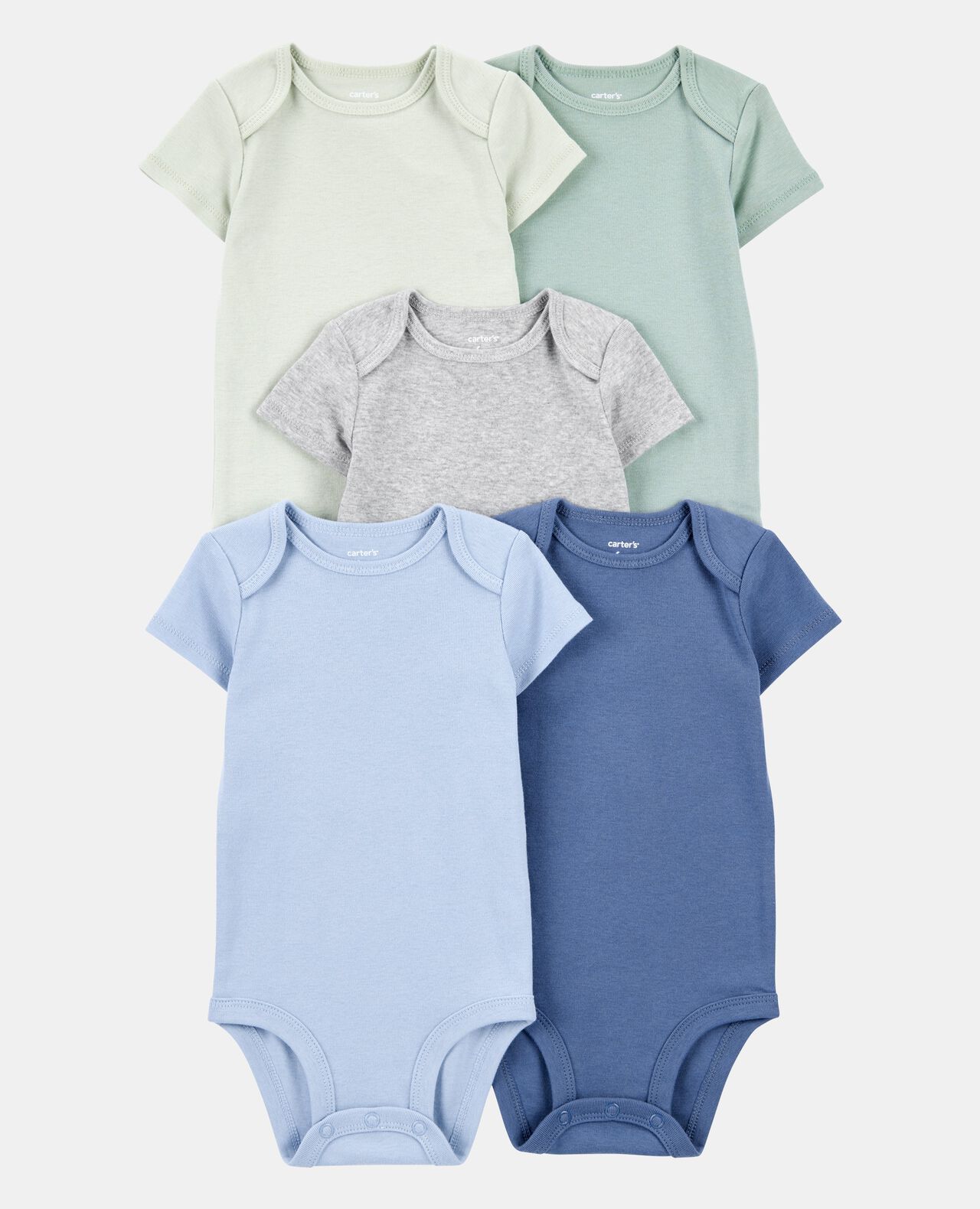 Baby Boy 5-Pack Construction Short-Sleeve Cotton Bodysuits - Image 13