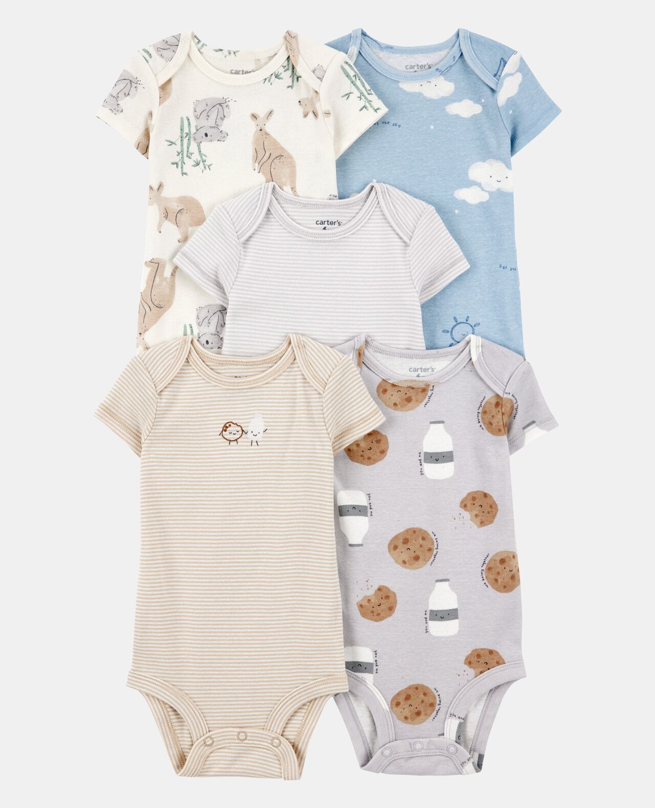 Baby Boy 5-Pack Construction Short-Sleeve Cotton Bodysuits - Image 12
