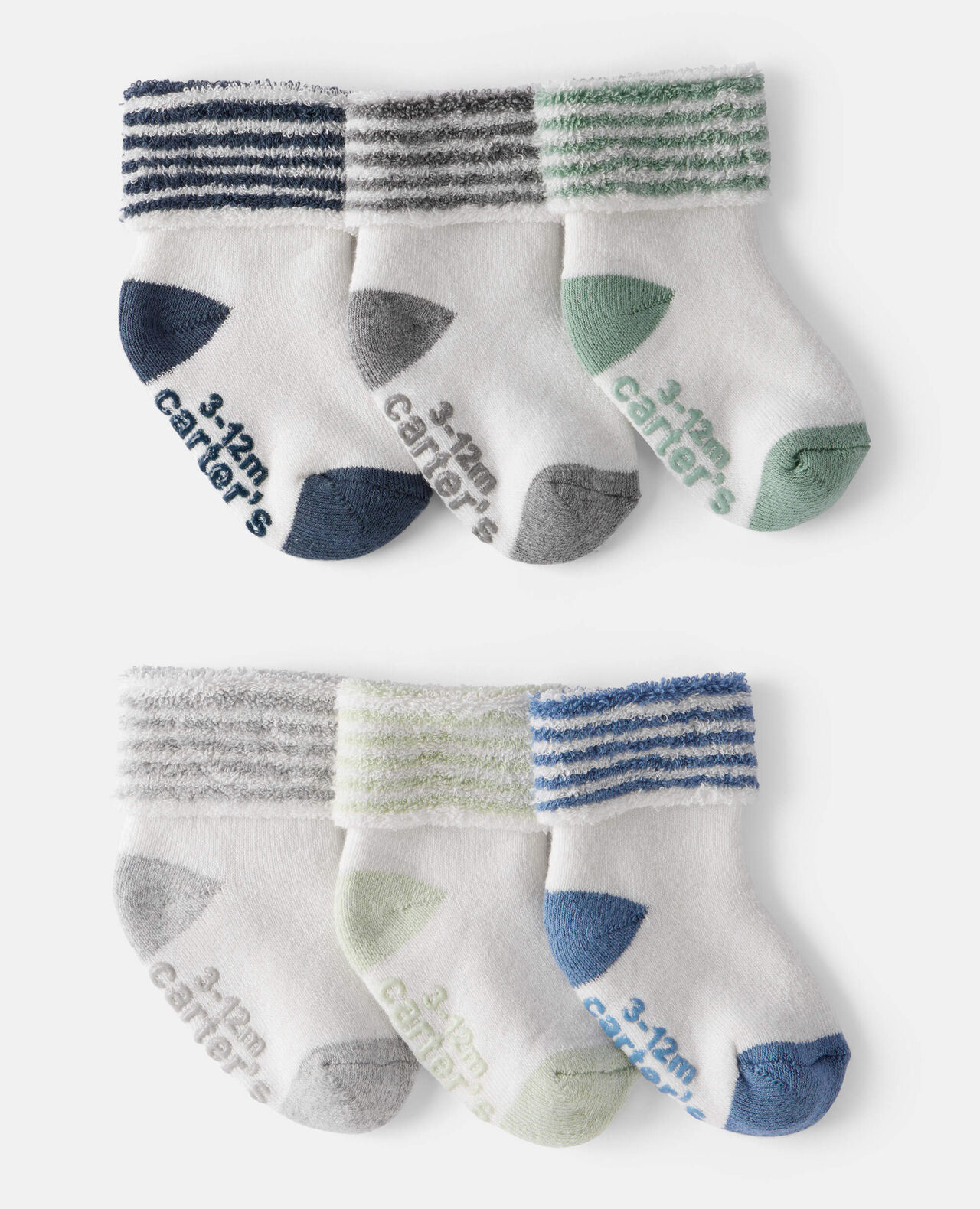 Baby Boy 6-Pack Striped Ankle Socks - Image 2