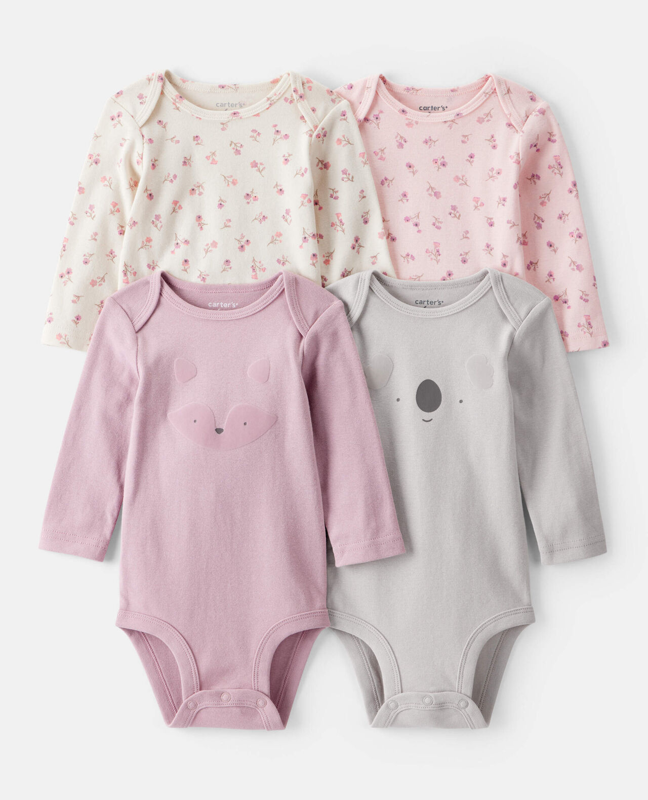 Baby Girl 4-Pack Long-Sleeve Multipack Bodysuits - Image 8