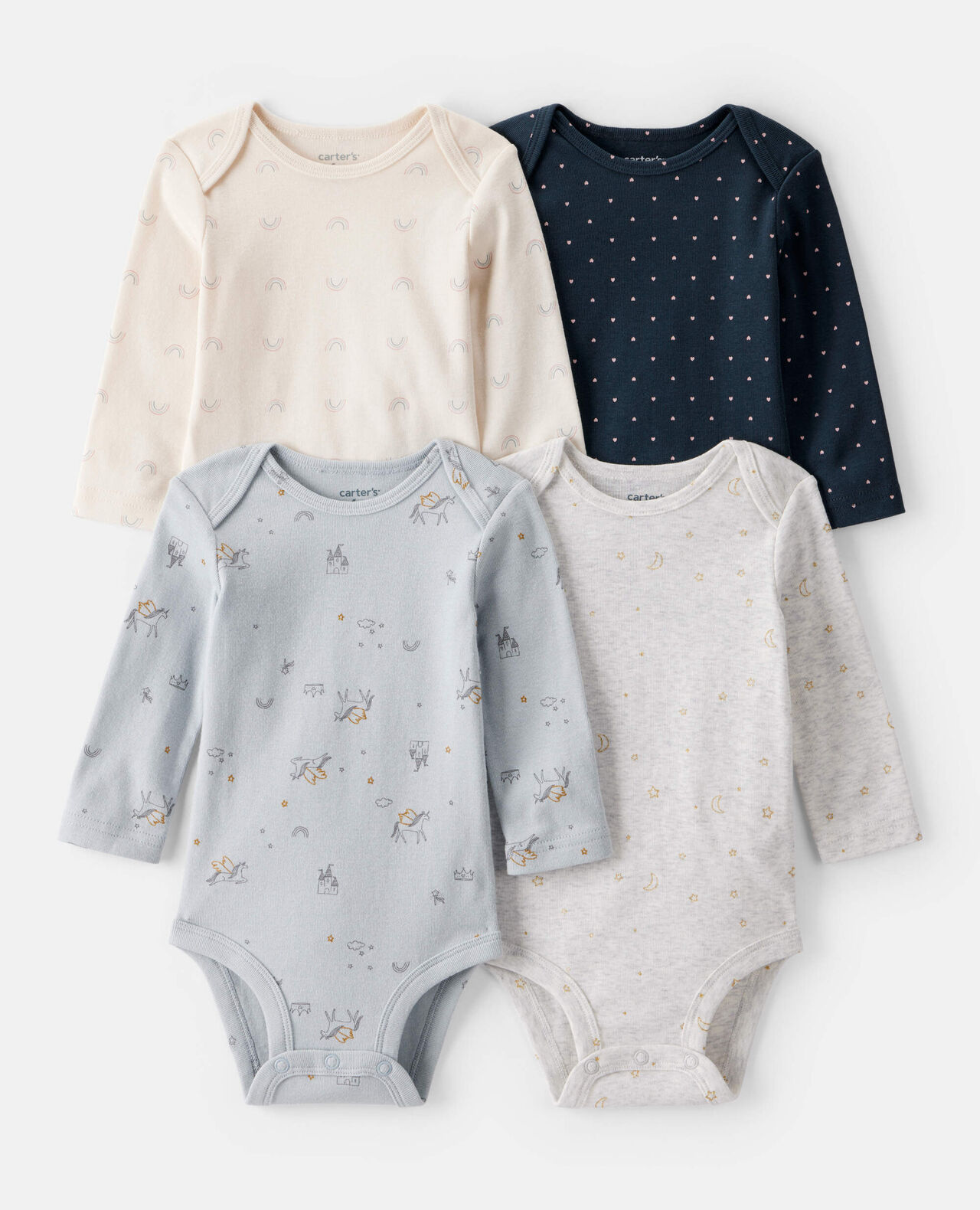 Baby Girl 4-Pack Long-Sleeve Multipack Bodysuits - Image 7