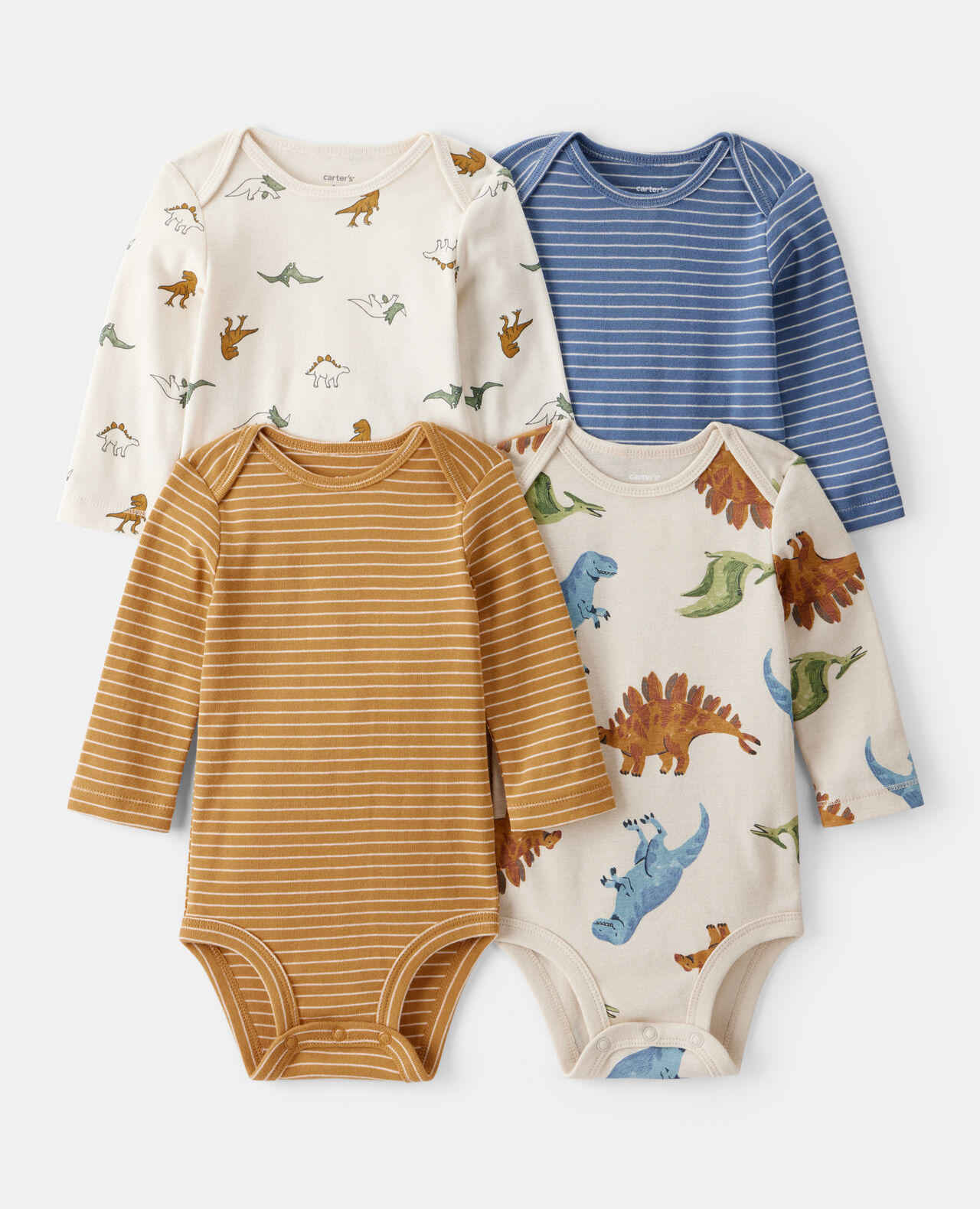 Baby Boy 4-Pack Long-Sleeve Multipack Raglan Bodysuits - Image 9