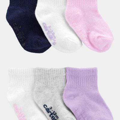 Baby Girl 6-Pack Ankle Socks