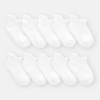 Baby Boy 10-Pack No Show Socks - White