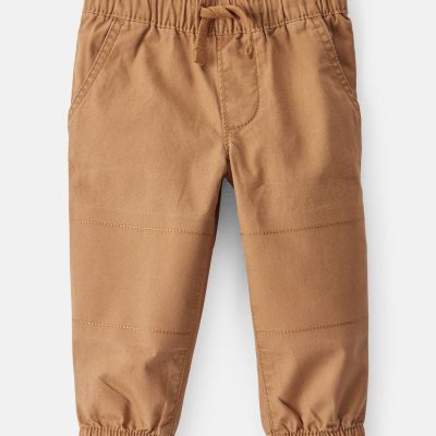 Baby Boy Cotton Everyday Pull-On Jogger - Brown