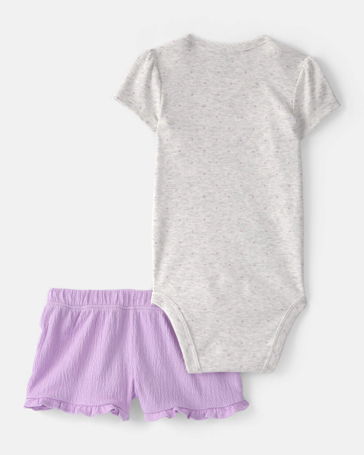 Baby Girl 3-Piece 'Mommy's Mini' Outfit Set - Purple/Grey - Image 3