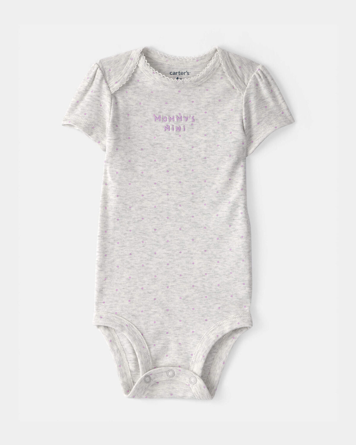 Baby Girl 3-Piece 'Mommy's Mini' Outfit Set - Purple/Grey - Image 9