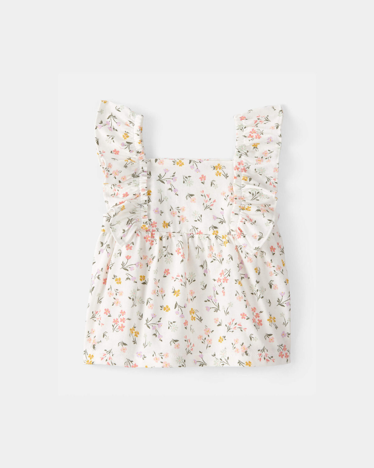 Baby Girl 3-Piece Floral Outfit Set - White/Green - Image 9