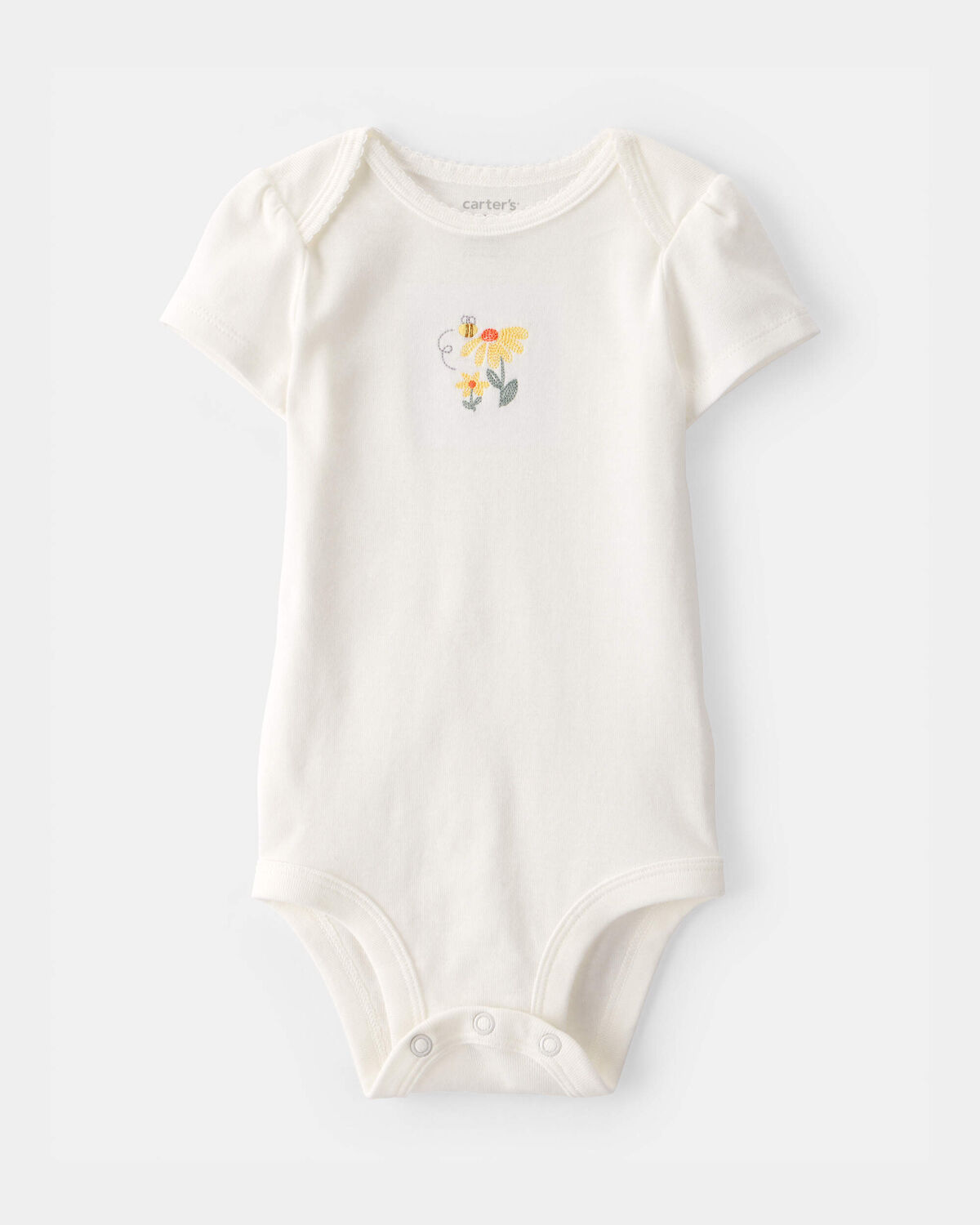 Baby Girl 3-Piece Flower Outfit Set - Yellow/White - Image 2