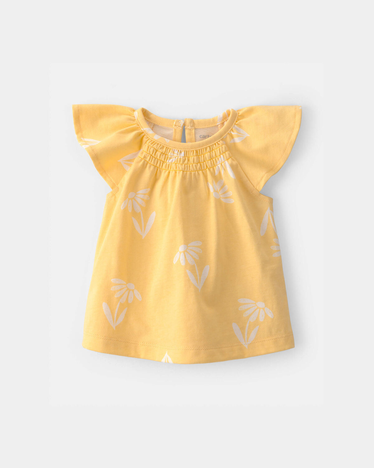 Baby Girl 3-Piece Flower Outfit Set - Yellow/White - Image 3