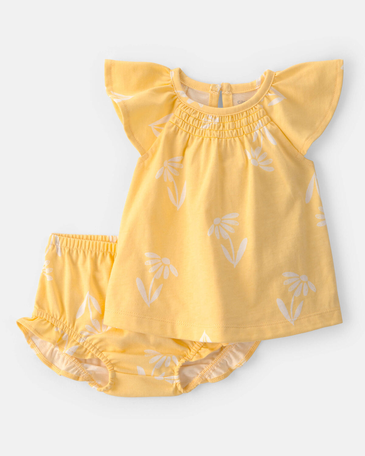 Baby Girl 3-Piece Flower Outfit Set - Yellow/White - Image 11