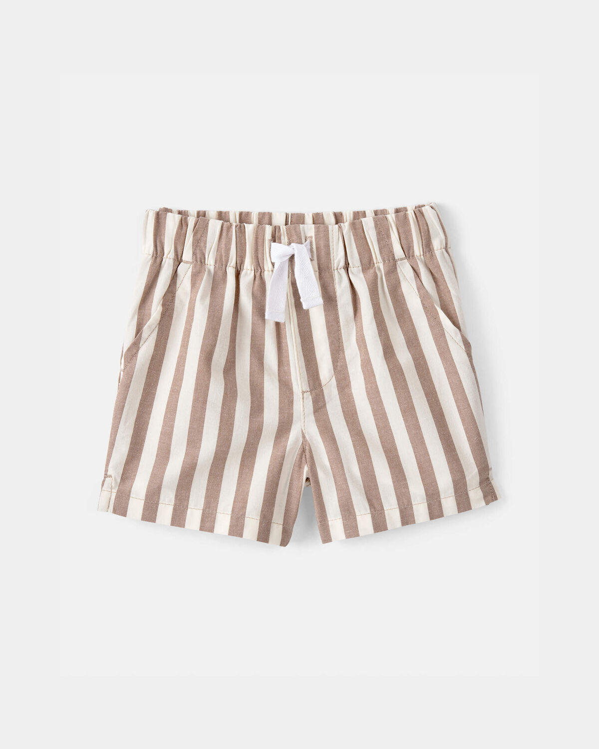 Baby Boy 3-Piece Beach Striped Outfit Set - Brown/White - Image 8