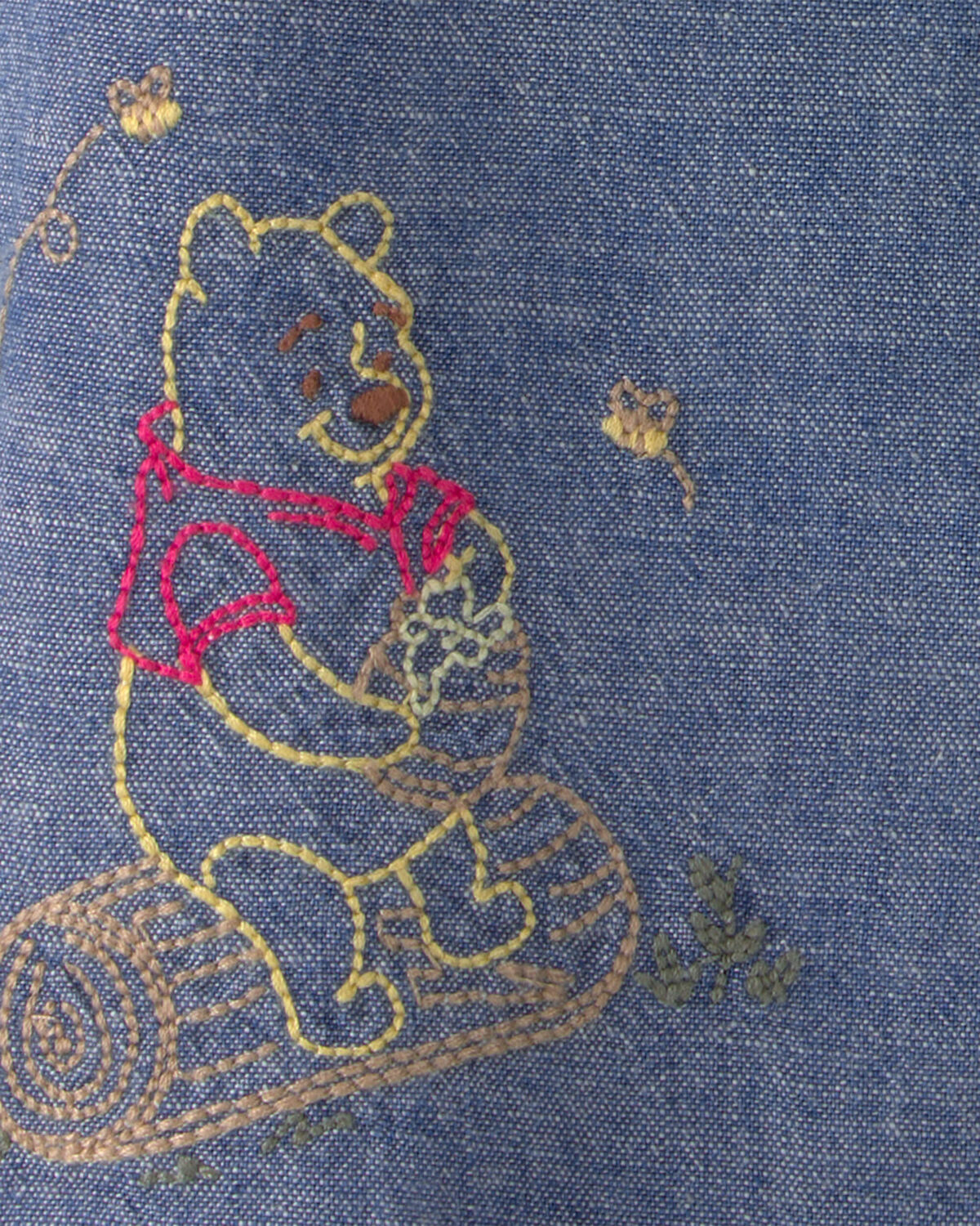 Baby Boy Disney© Winnie the Pooh Chambray Embroidered Button-Down Shirt - Medium Wash - Image 3