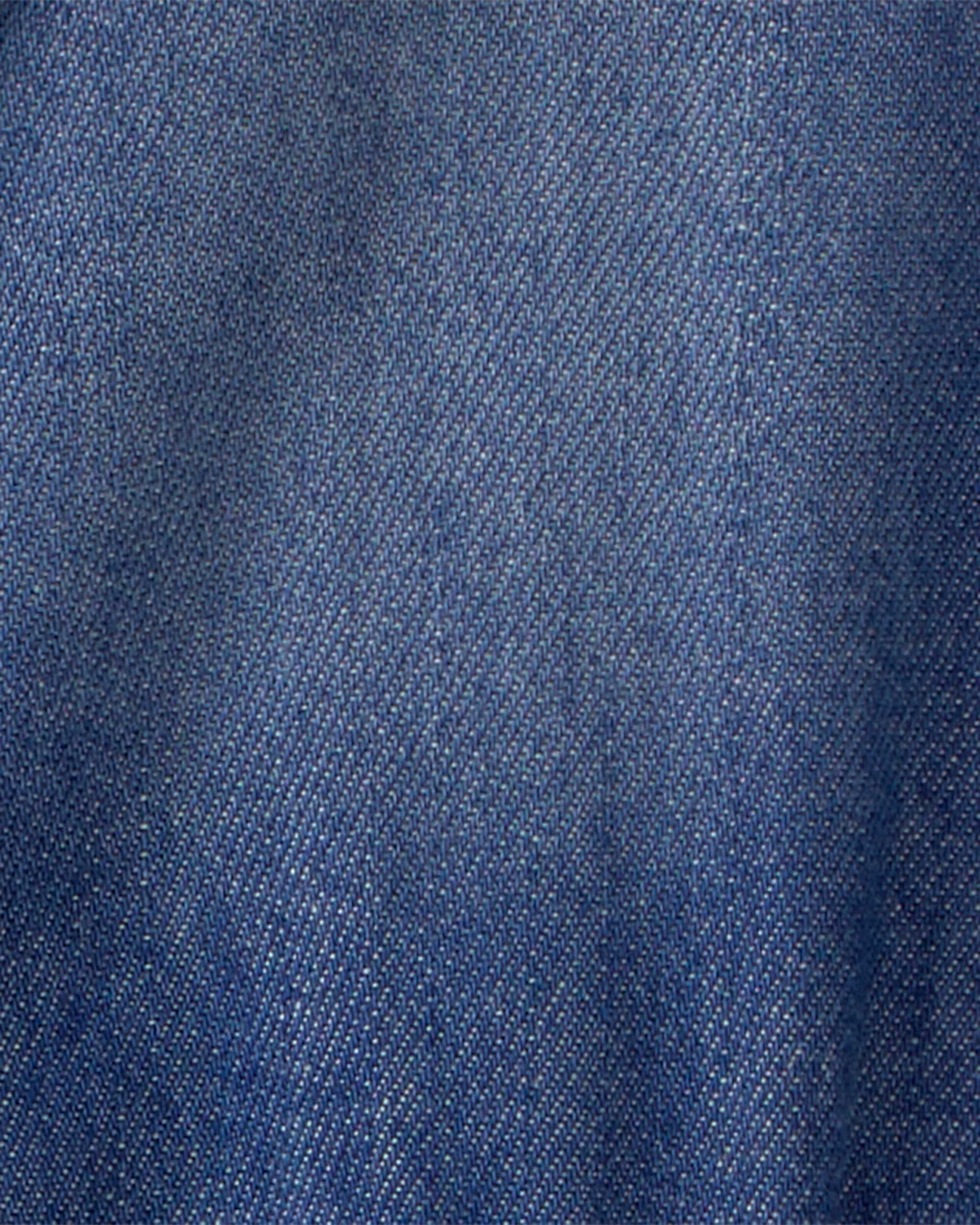 Baby Girl Denim Long-Sleeve Dress - Medium Wash - Image 6