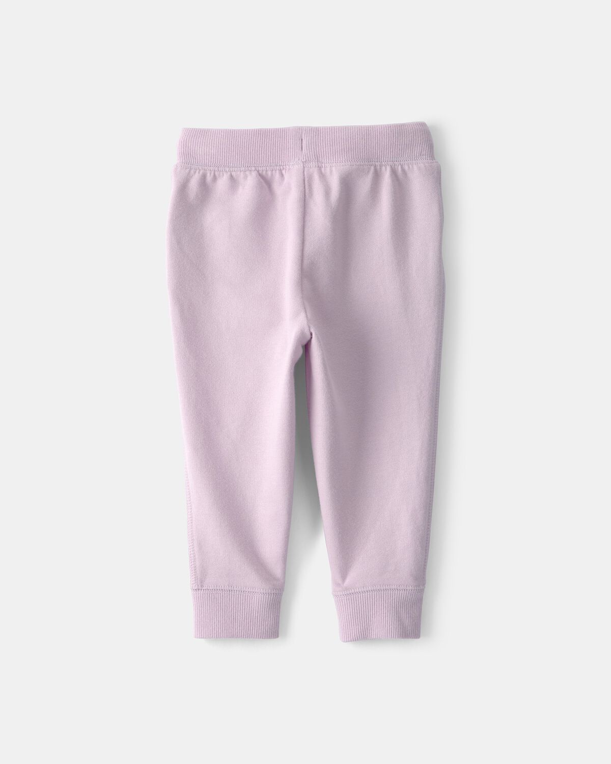 Baby Girl Drawstring Knit Joggers - Purple - Image 2
