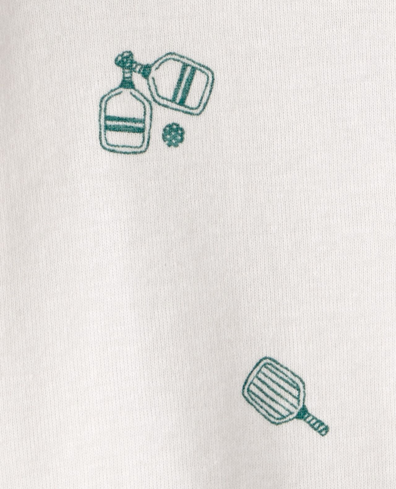 Baby Pickleball Short-Sleeve Romper - White - Image 3
