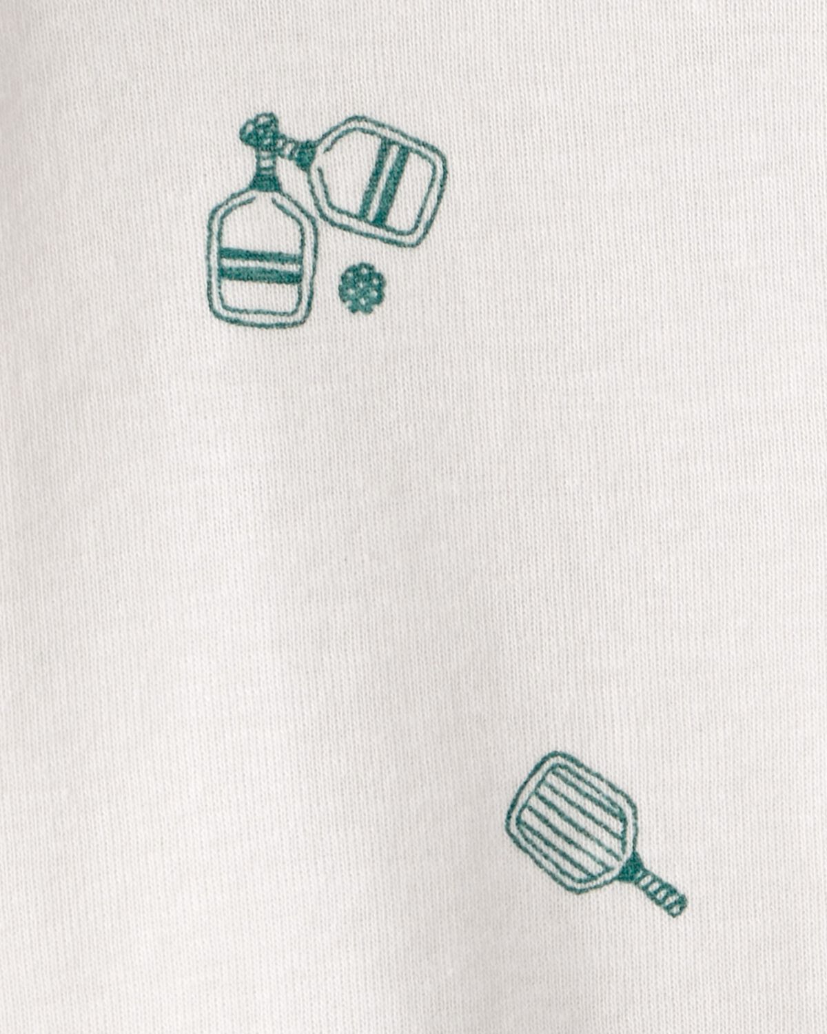 Baby Pickleball Short-Sleeve Romper - White - Image 2