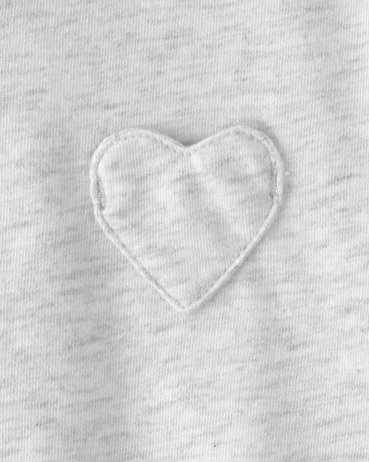 Baby Girl Heart Pocket Top - Grey - Image 2