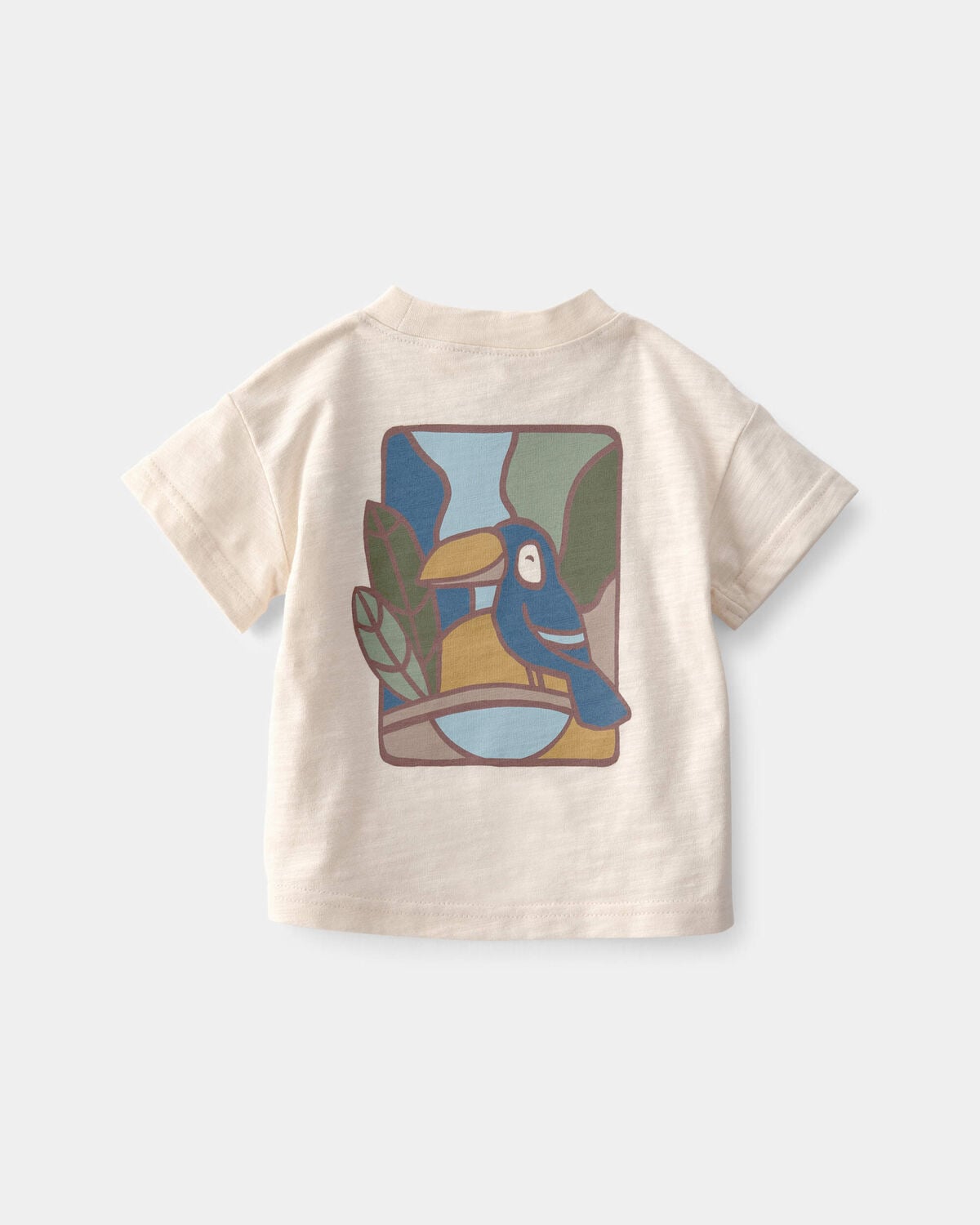 Baby Boy 2-Piece Toucan Solid Short-Sleeve Top & Short Set - Green/White - Image 2