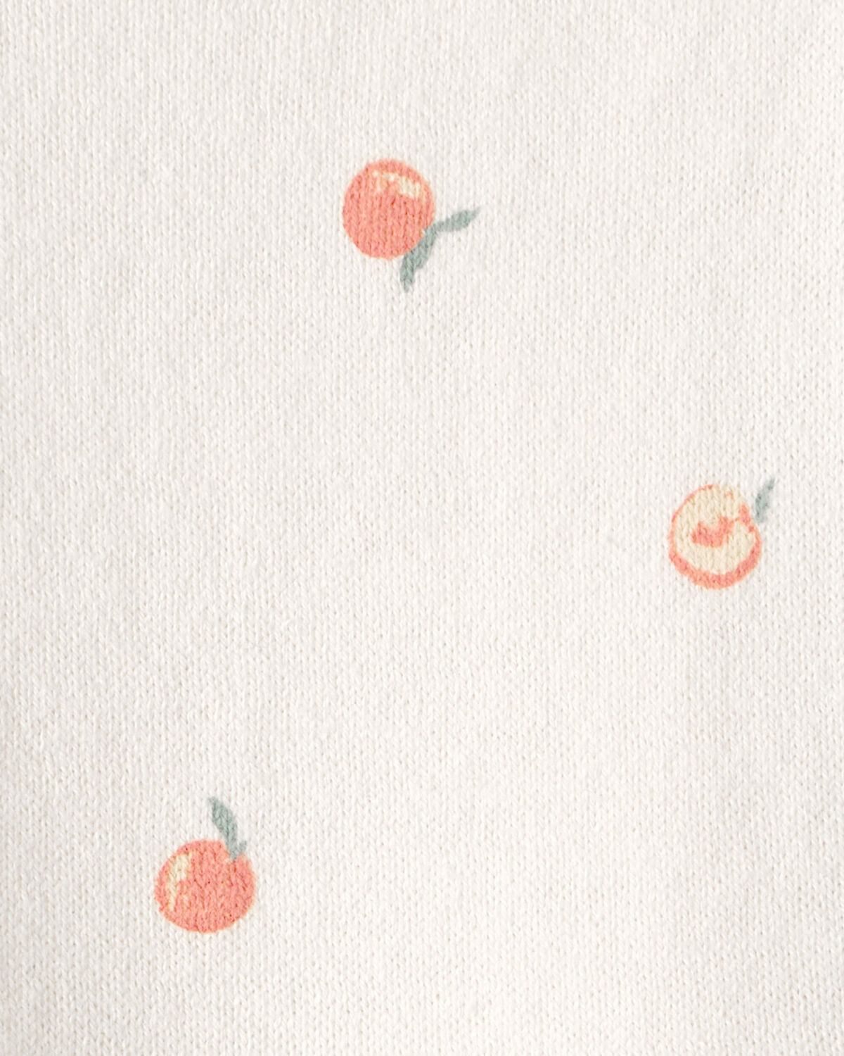 Baby Girl Peach Romper - Ivory - Image 2