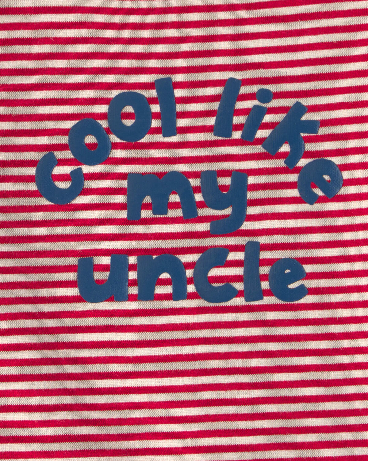 Baby 'Cool Like My Uncle' Striped Graphic Bodysuit - Red - Image 2