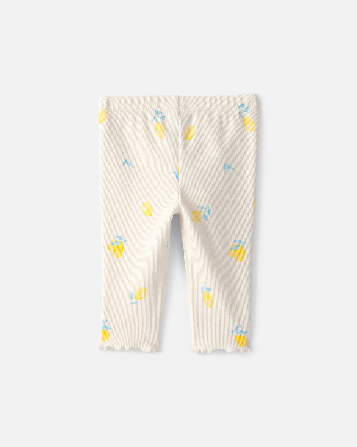 Baby Girl Lemon Rib Pants - Ivory - Image 2