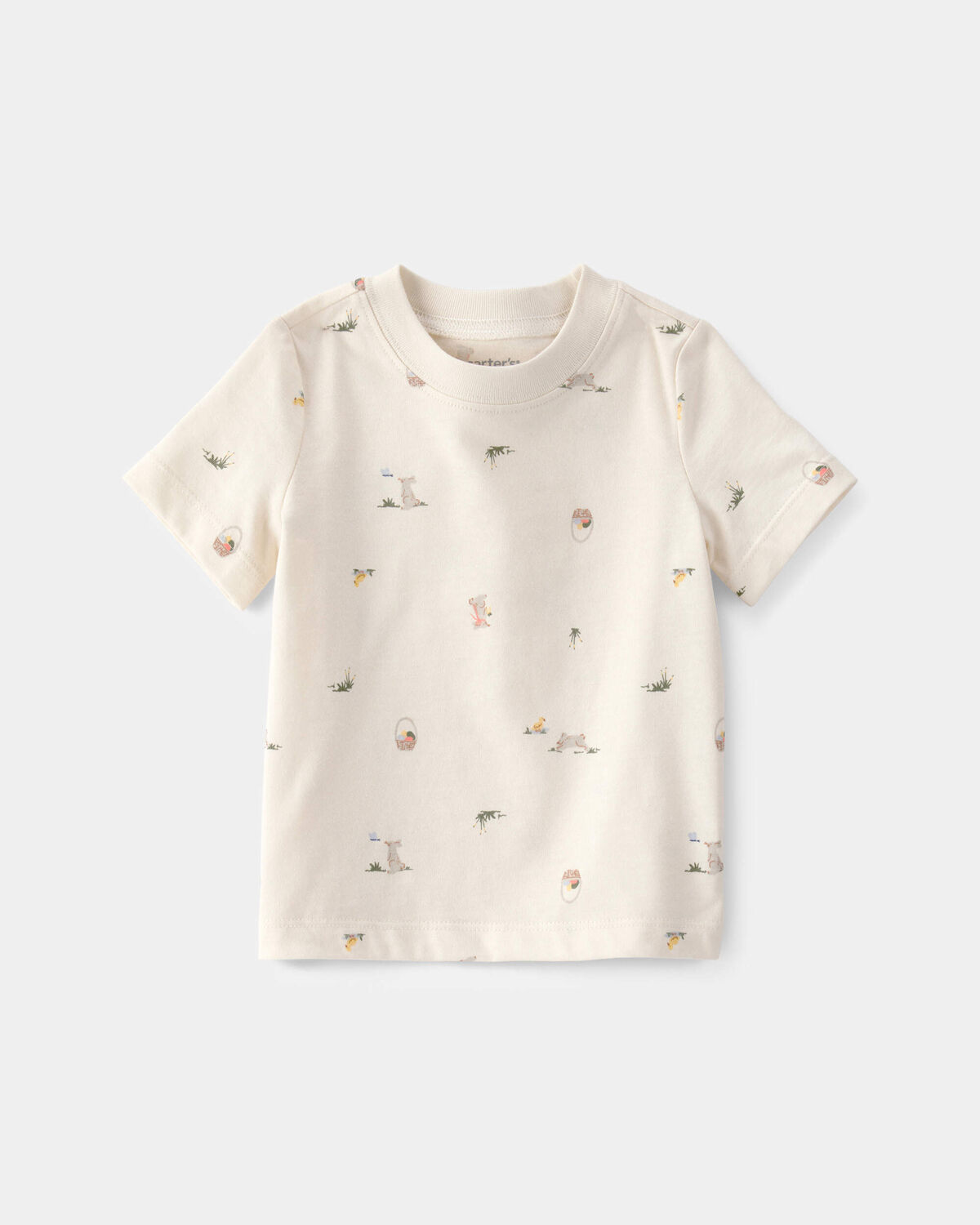 Baby Boy 2-Piece Easter Bunny Shortall Set - Blue/Cream - Image 4